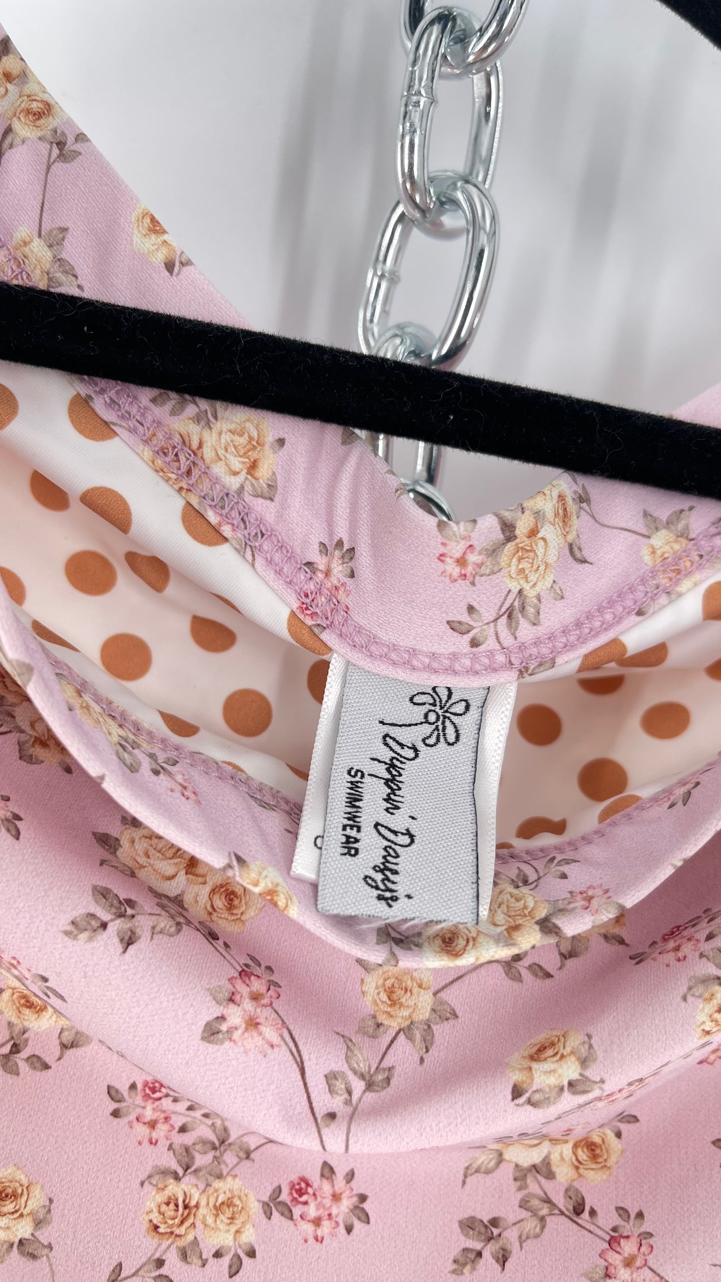Dippin Daisy’s Blush Dainty Florals Triangle 2Piece Swimsuit (S)