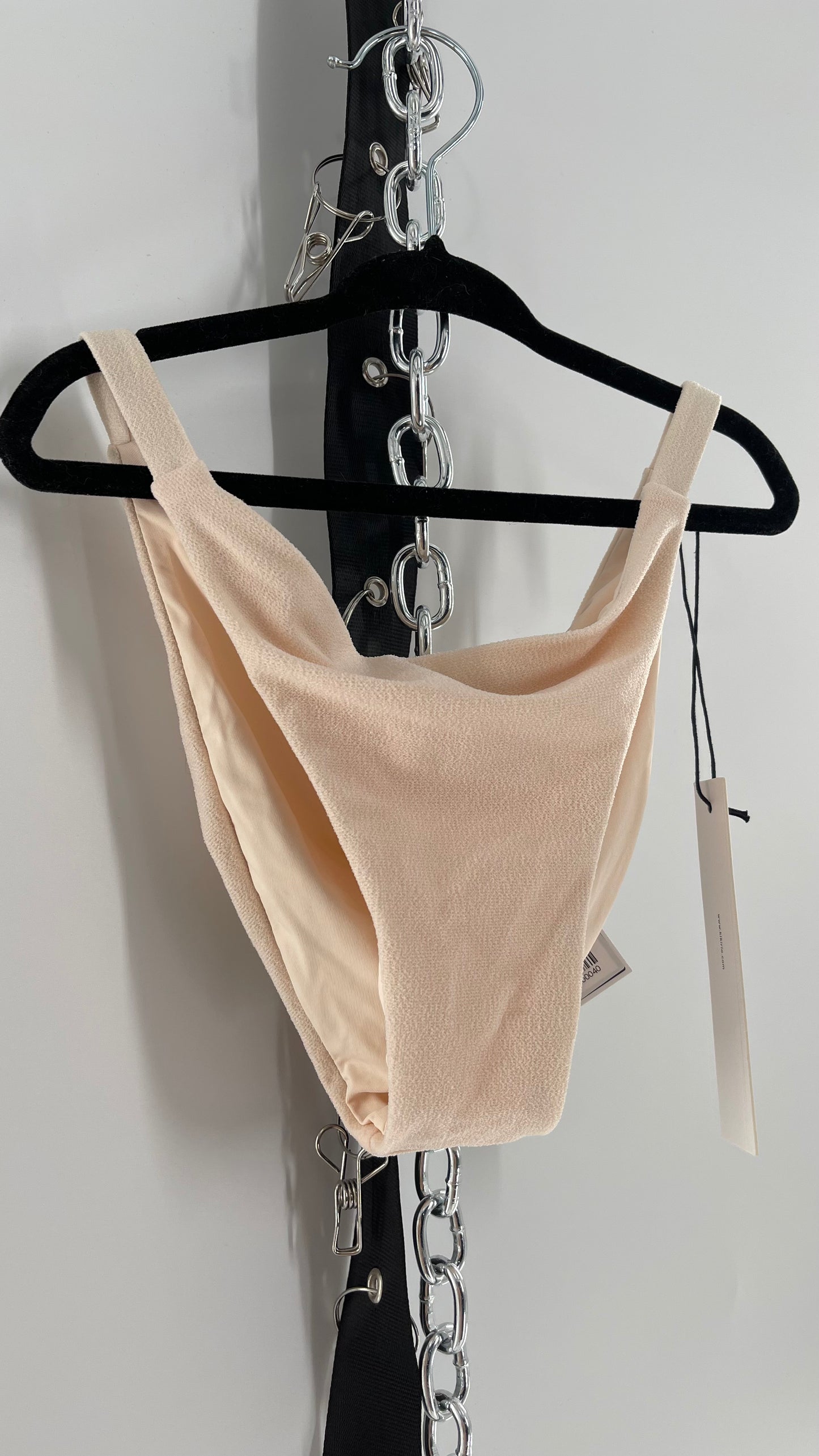 KIKIRIO Blush Pink 90s Cut Bikini Bottom (Small)
