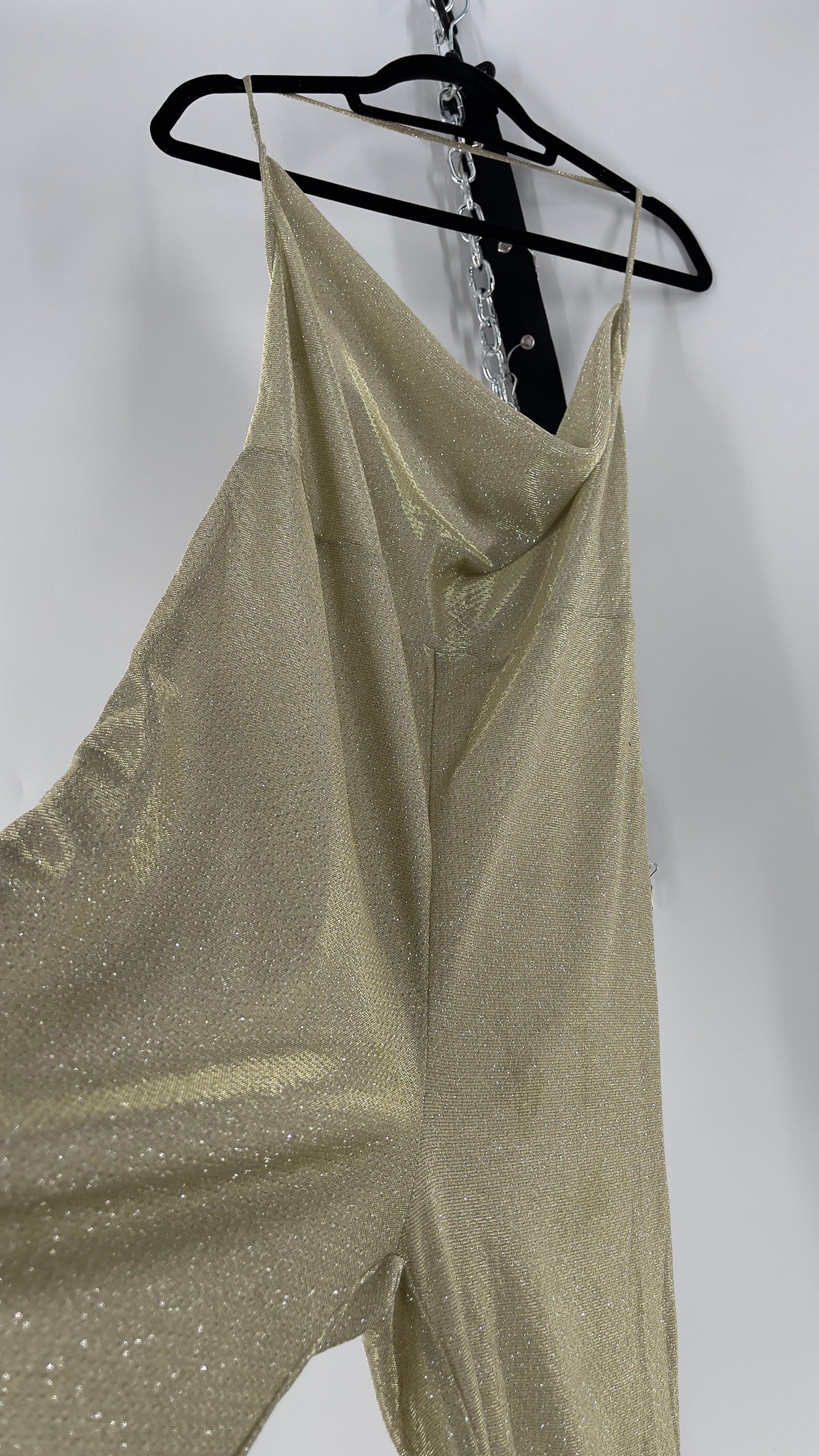 Pretty Little Thing Gold/Silver Glitter Jumpsuit (10)