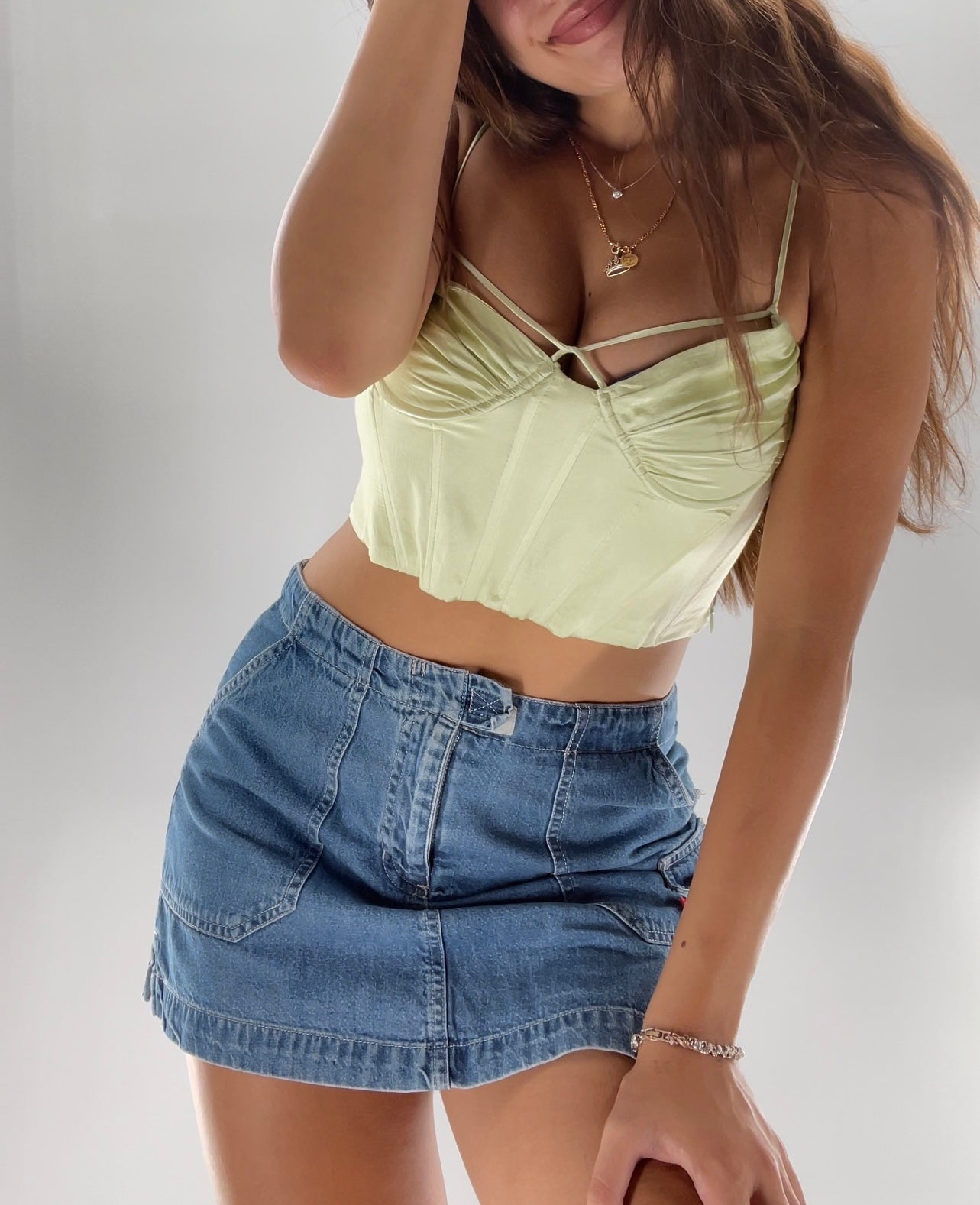 ZARA Light Green Corset (L)