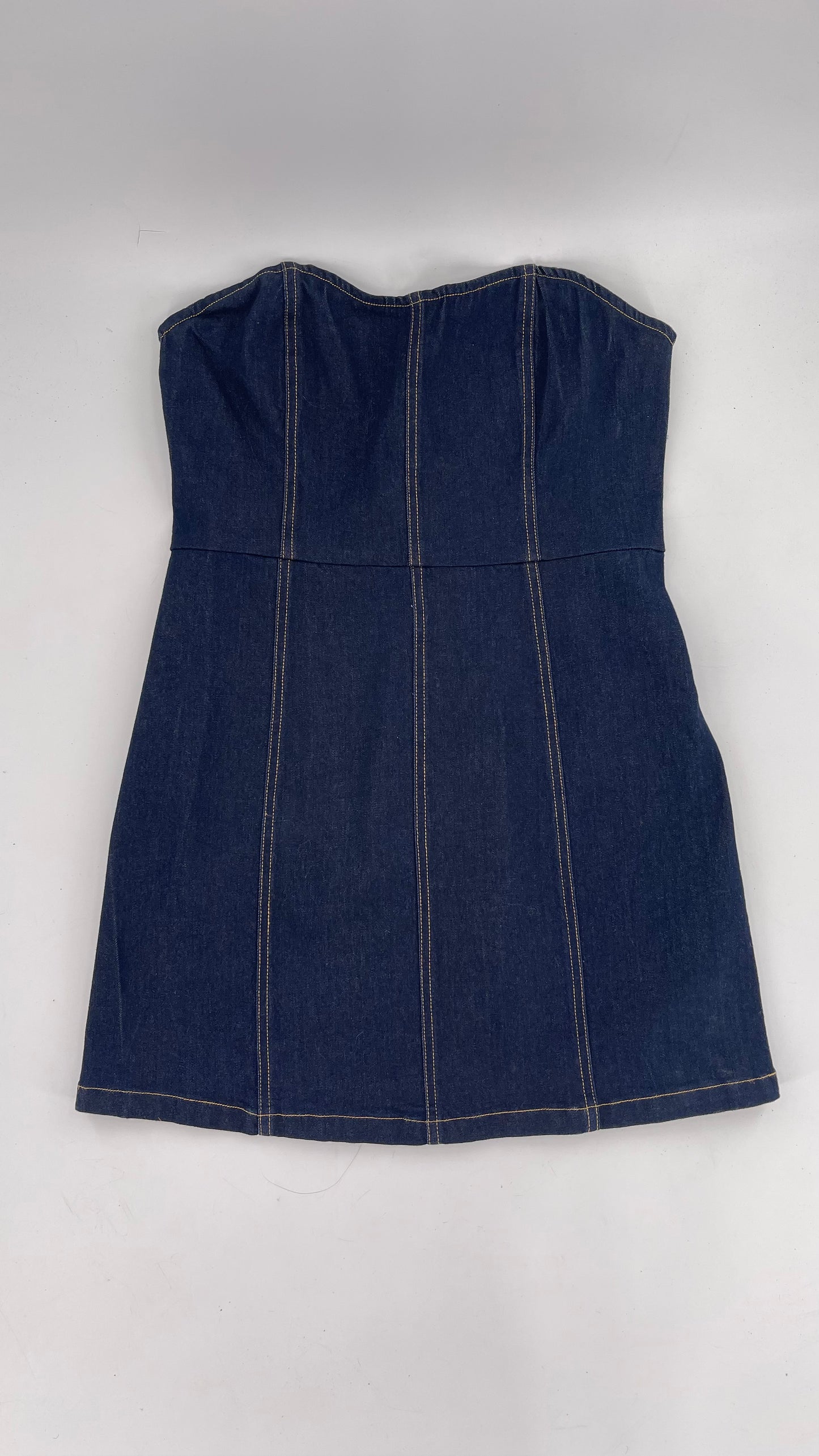 Urban Outfitters Dark Denim Tube Dress (Large)