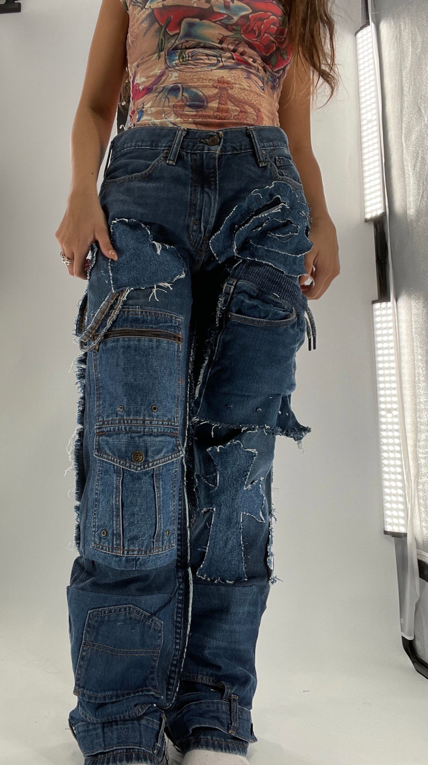 Custom - Handmade Denim Patchwork Reworked (32x32)
