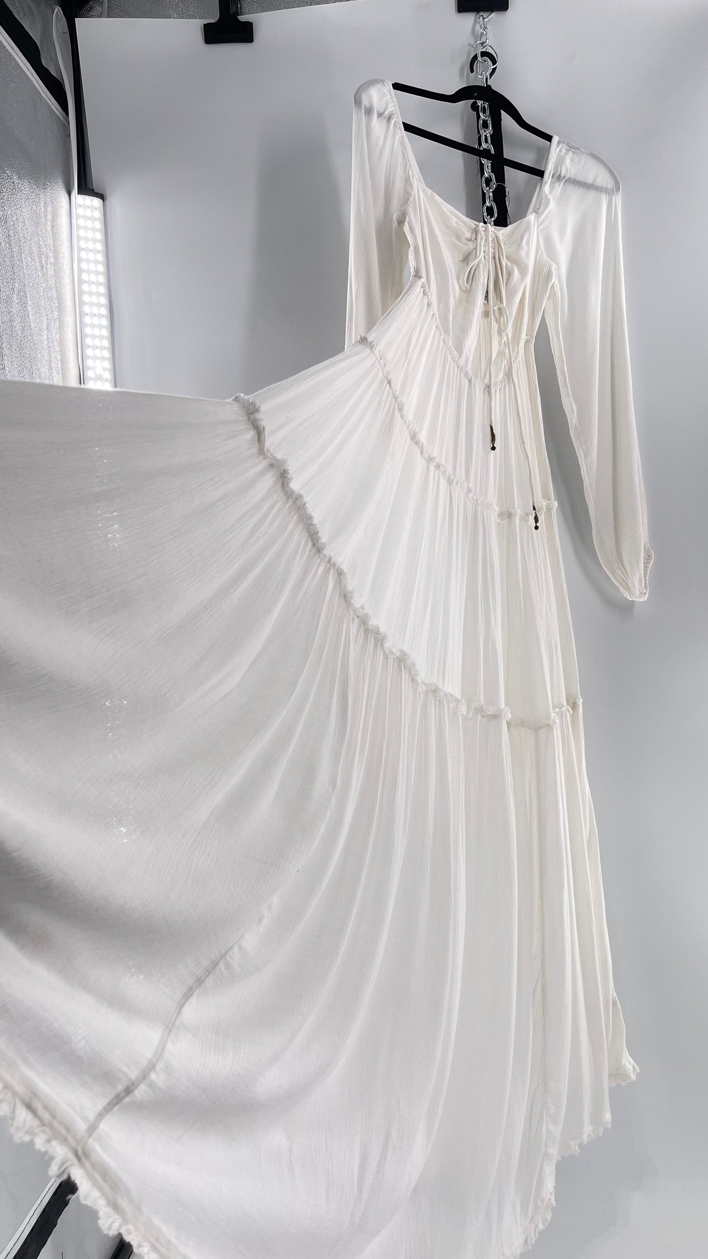 Free People Endless Summer After Dusk White Maxi (Small)