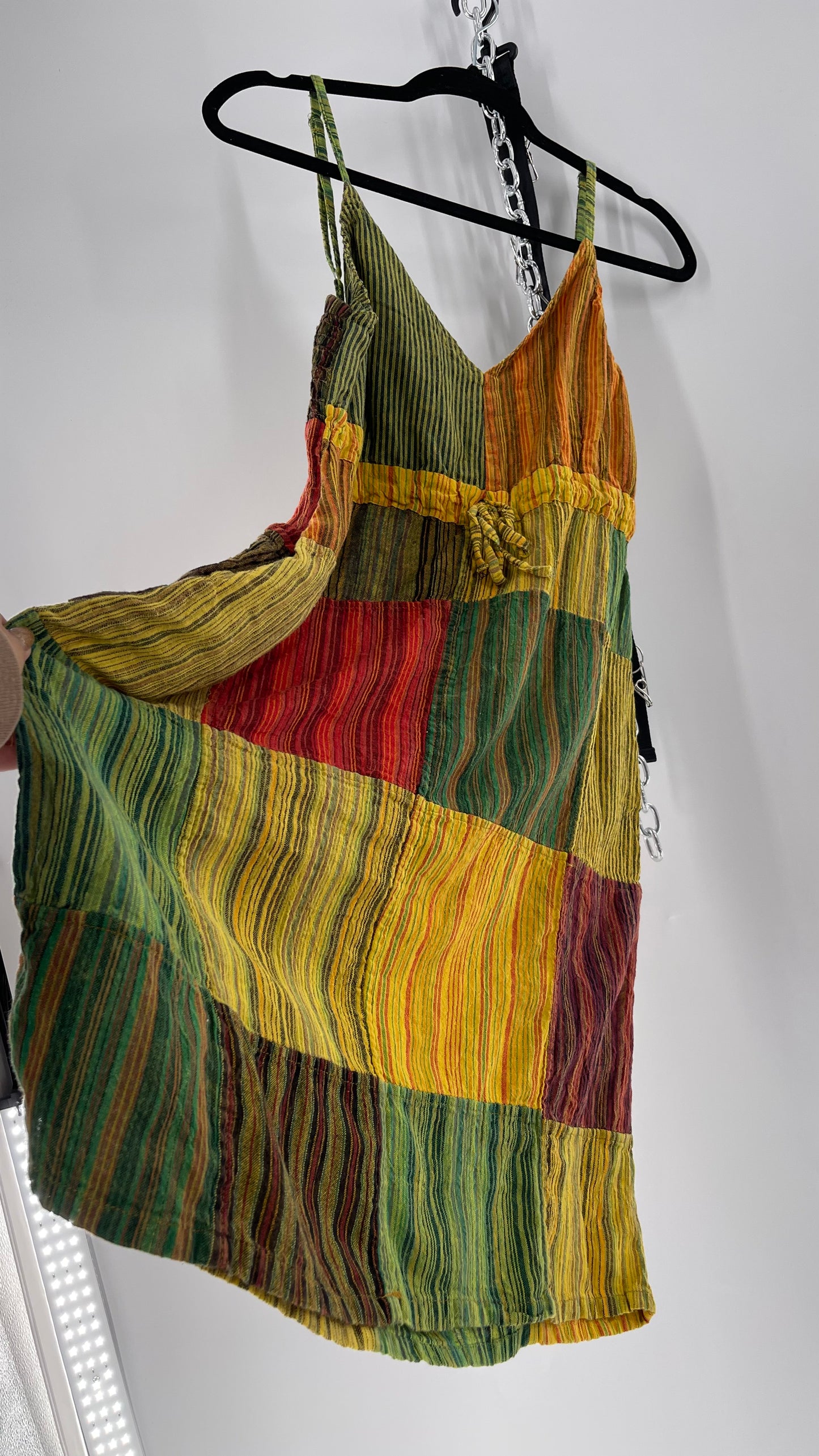 90s Jayli Hippy Rasta Patchwork Mini (XL)