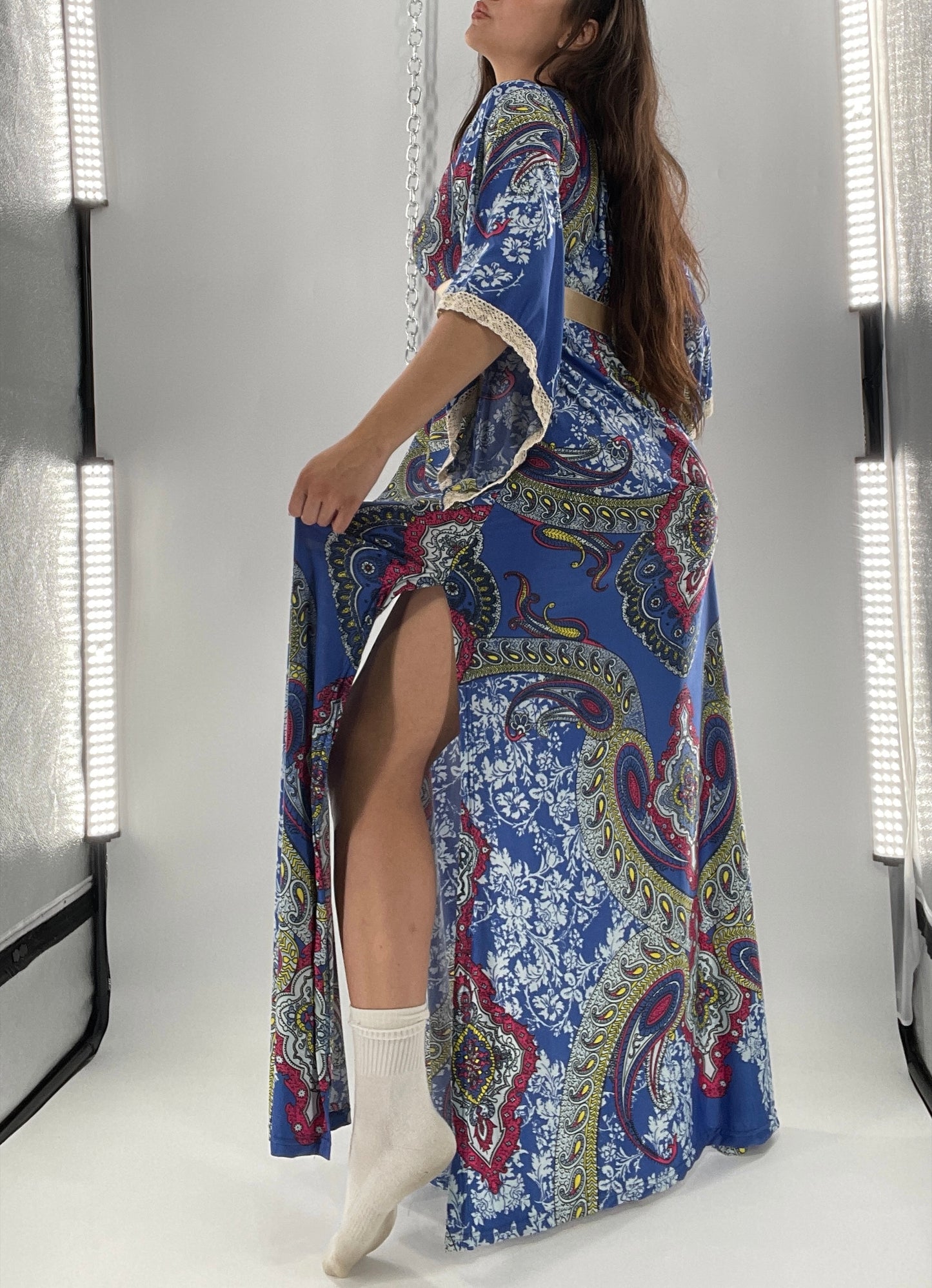 Vintage Handmade Benissimo 70s Maxi with Bell Sleeves