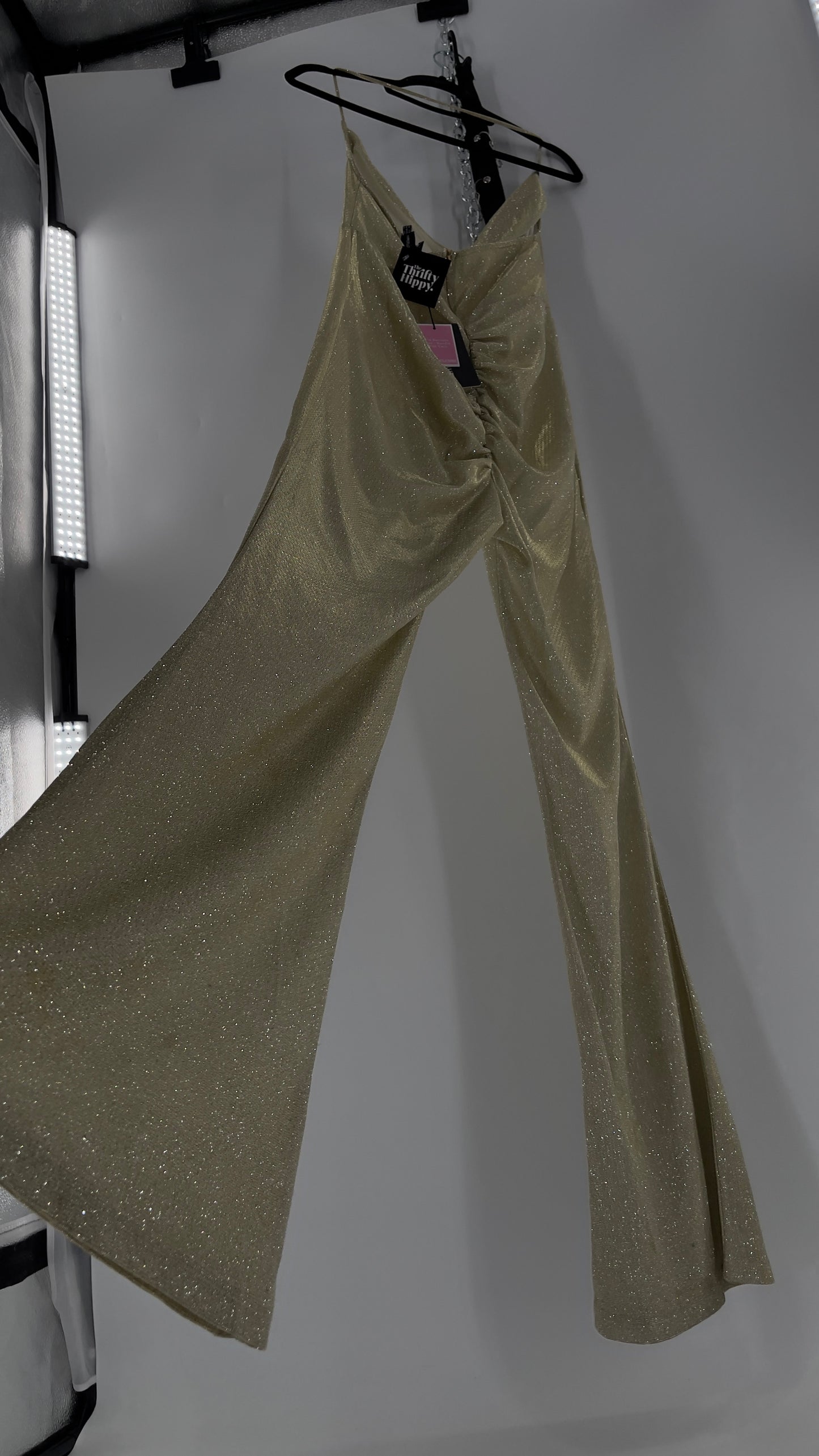 Pretty Little Thing Gold/Silver Glitter Jumpsuit (10)