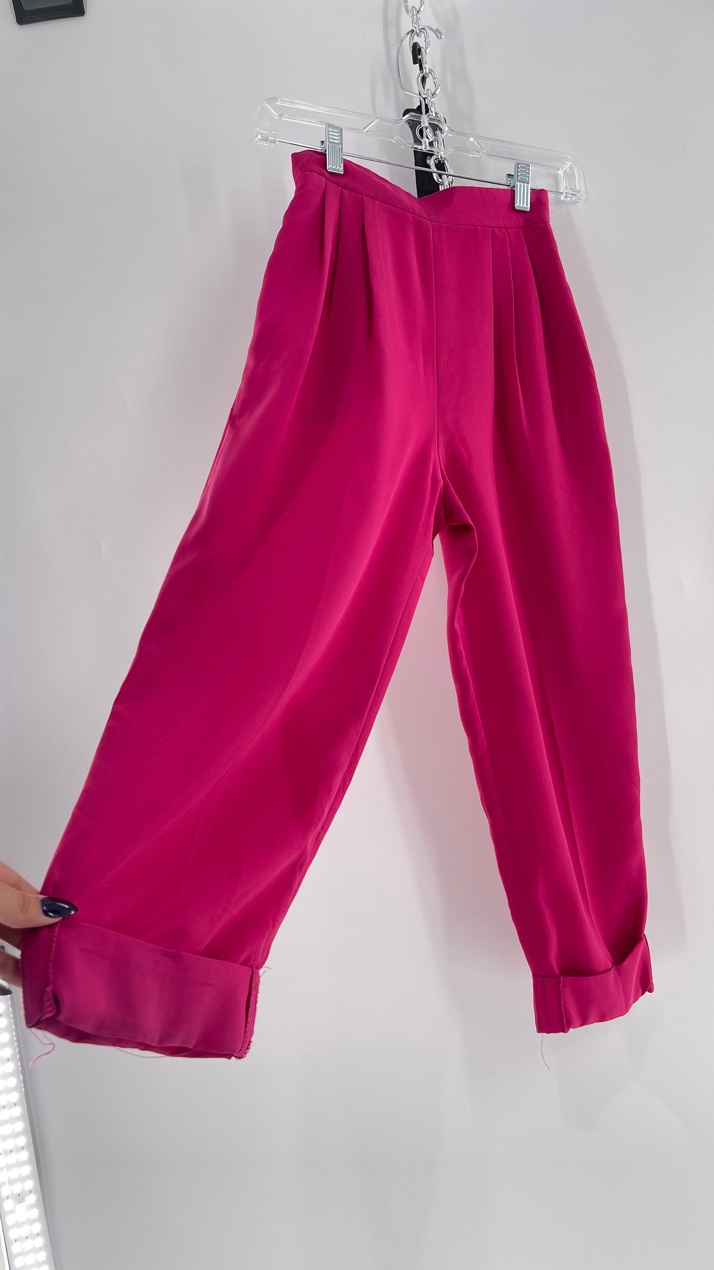 Vintage Fuchsia Silky Trouser (XS/0)