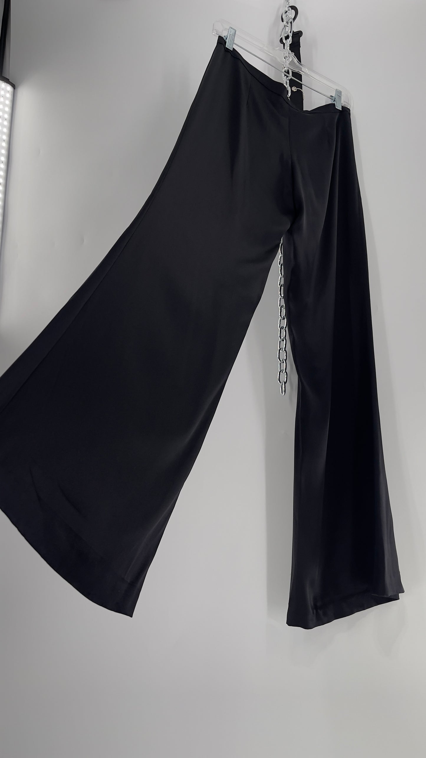 Vintage Vivienne Tam 100% Silk Low Rise Wide Legs (4)