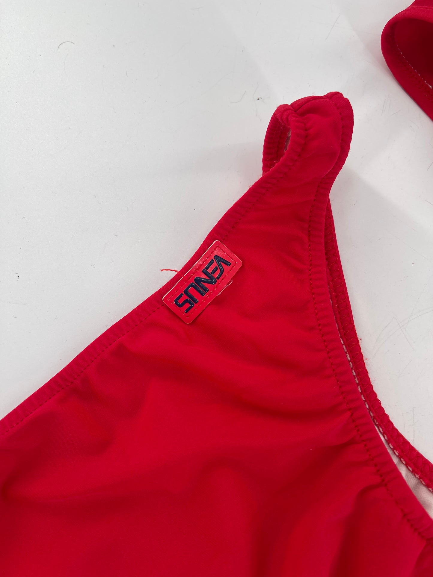 Vintage Venus 1980s/1990s Red Americana 2piece Swimsuit (Small Bottom D Top)