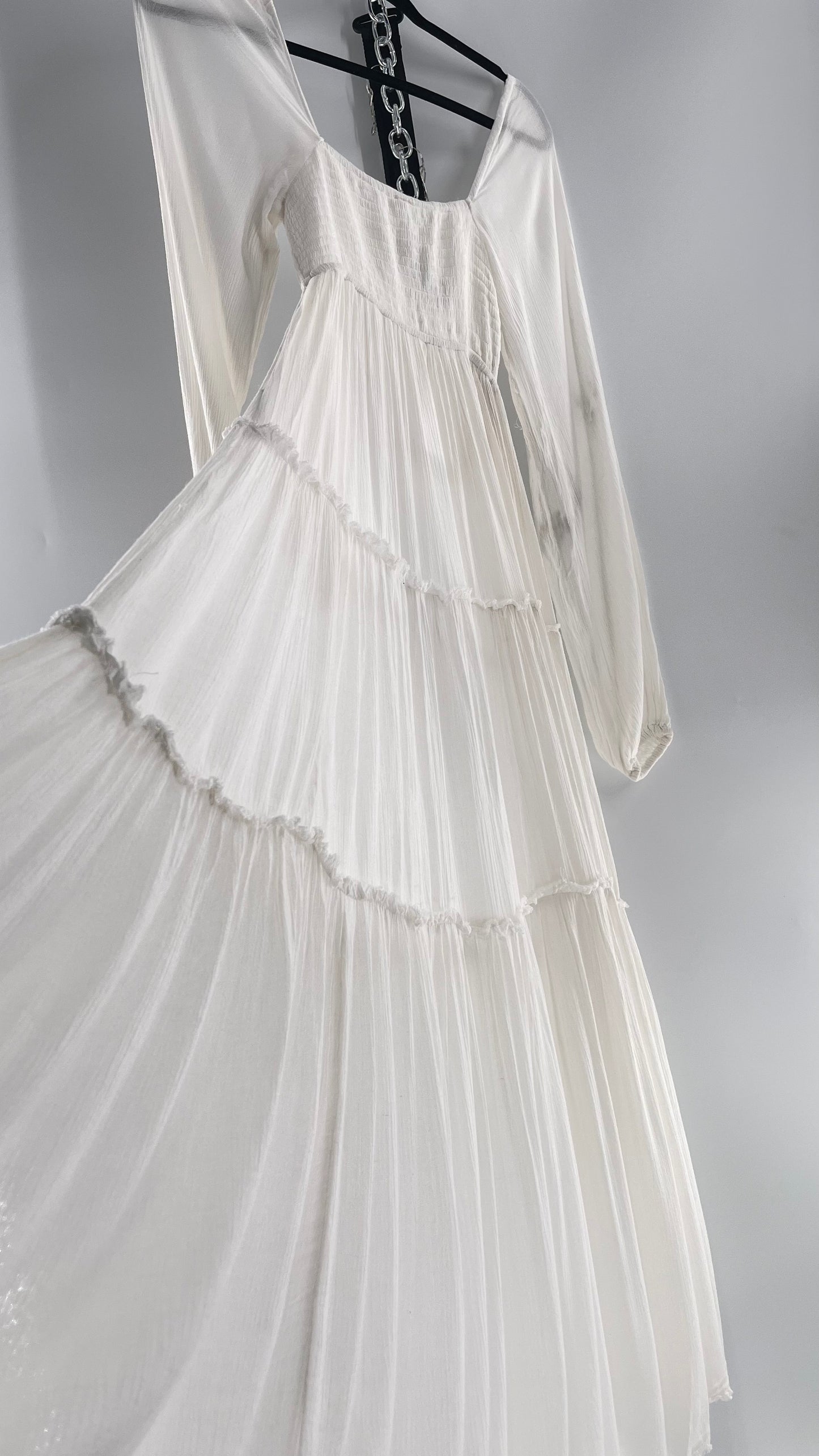 Free People Endless Summer After Dusk White Maxi (Small)