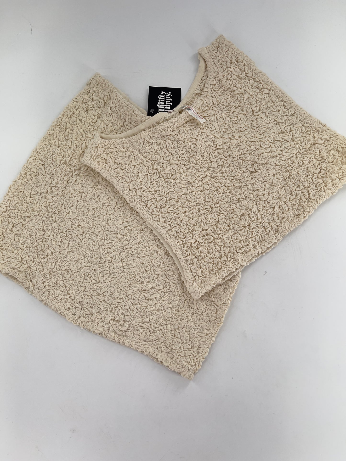 Free People Crushed Cropped Tank and Mini Skirt Set (XL)