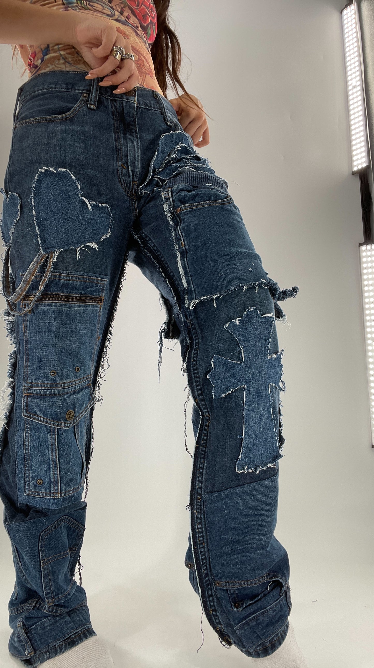 Custom - Handmade Denim Patchwork Reworked (32x32)