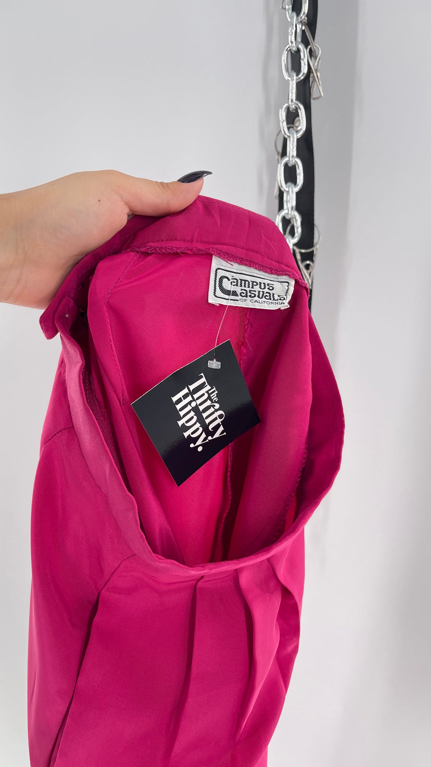 Vintage Fuchsia Silky Trouser (XS/0)