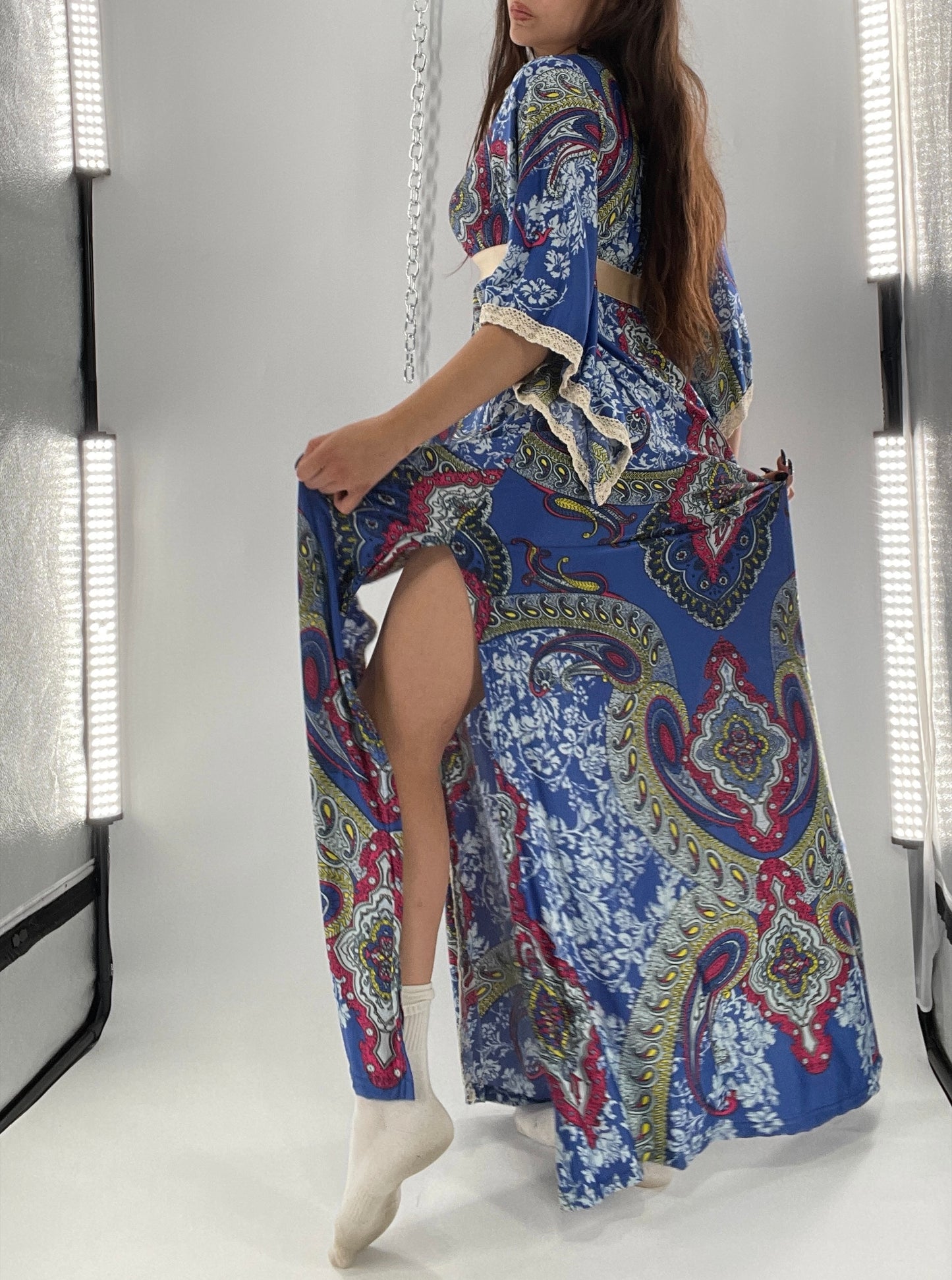 Vintage Handmade Benissimo 70s Maxi with Bell Sleeves