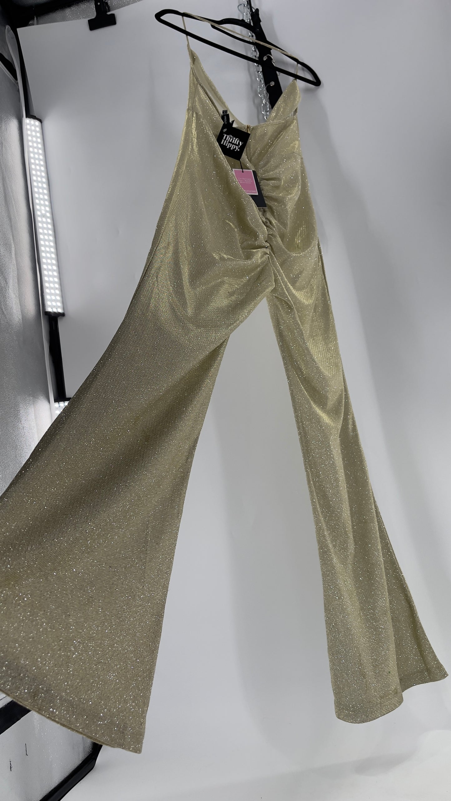 Pretty Little Thing Gold/Silver Glitter Jumpsuit (10)