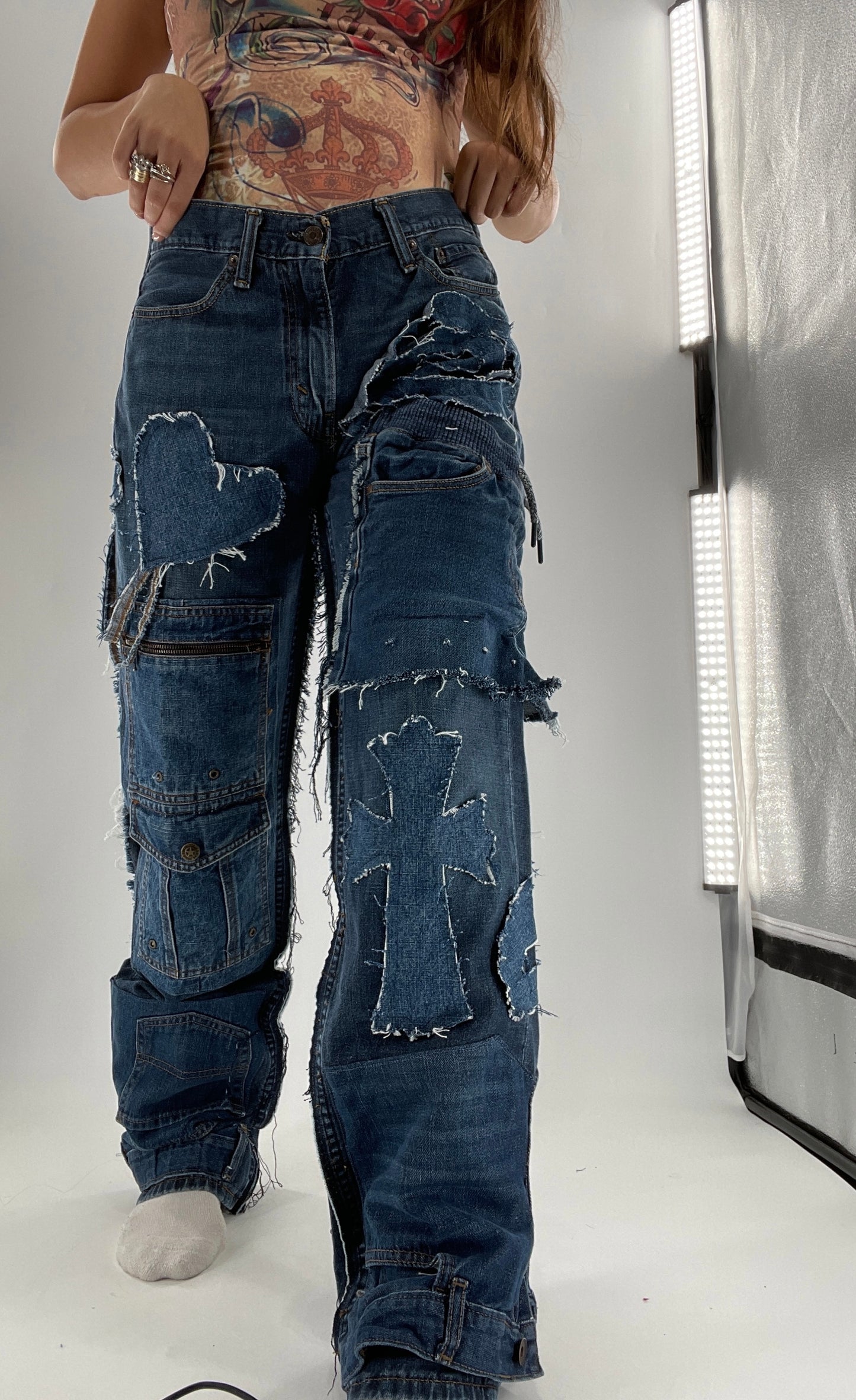 Custom - Handmade Denim Patchwork Reworked (32x32)