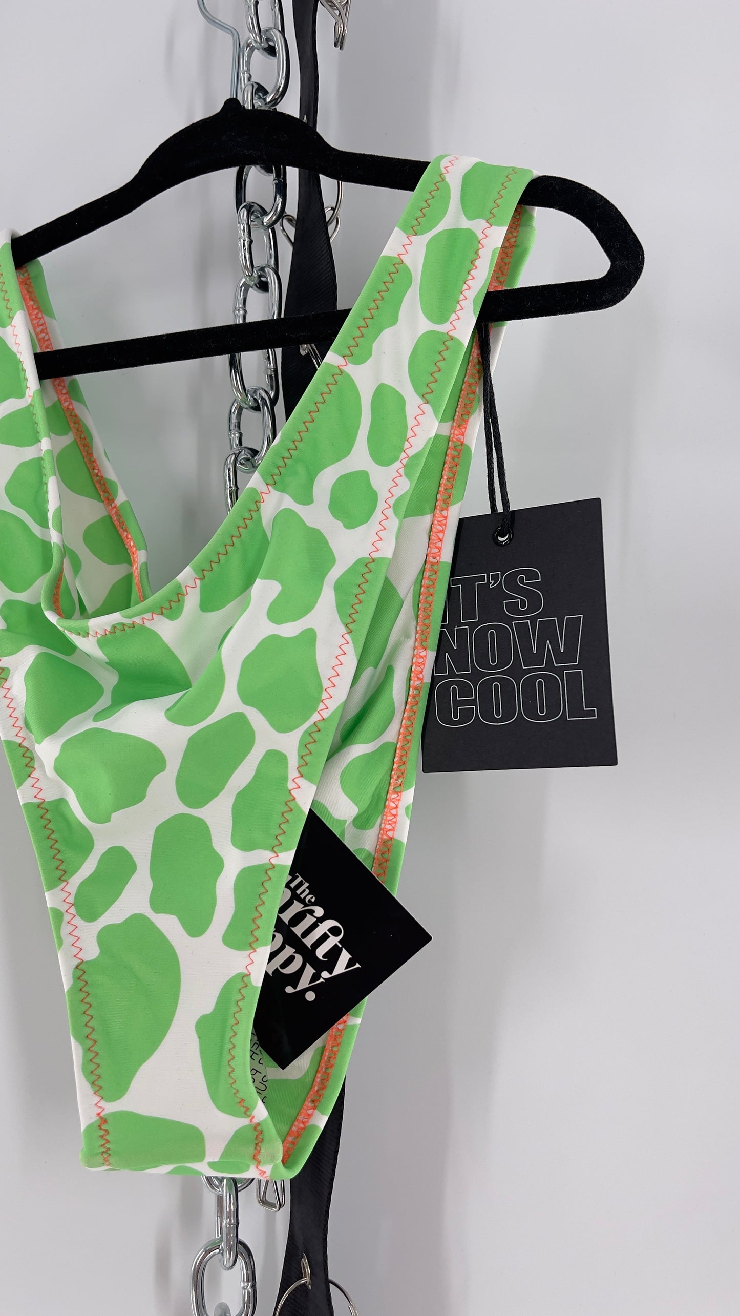 IT’S NOW COOL 90s Cut Lime Swim Bottoms (XL)