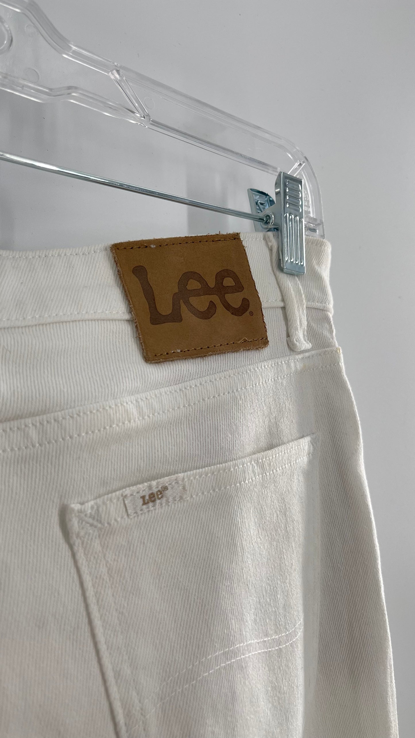 Free People X Lee White Denim Vintage Modern Flares (26)