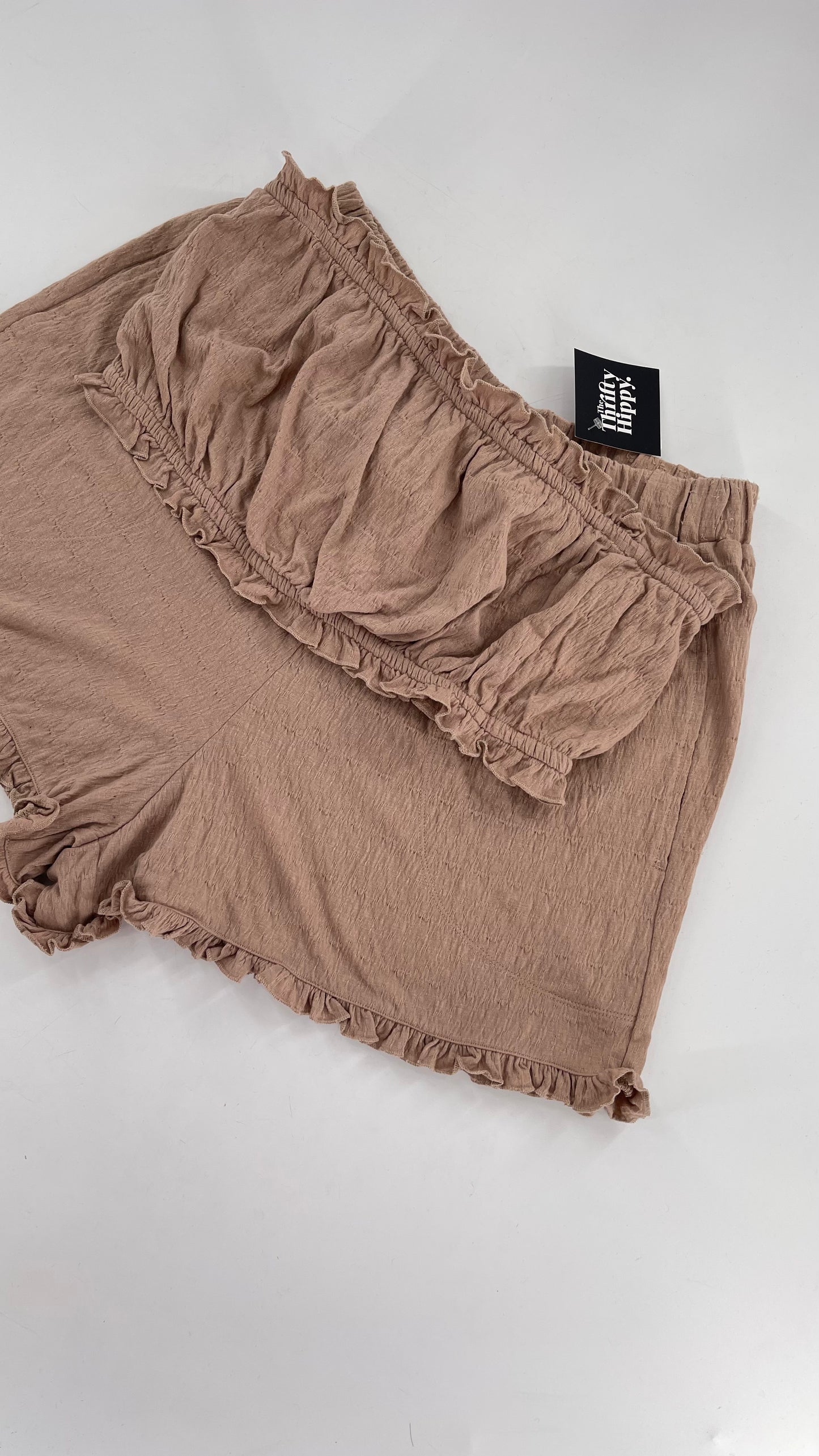 Free People Clay Toned Bandeau and Short Set (Large)