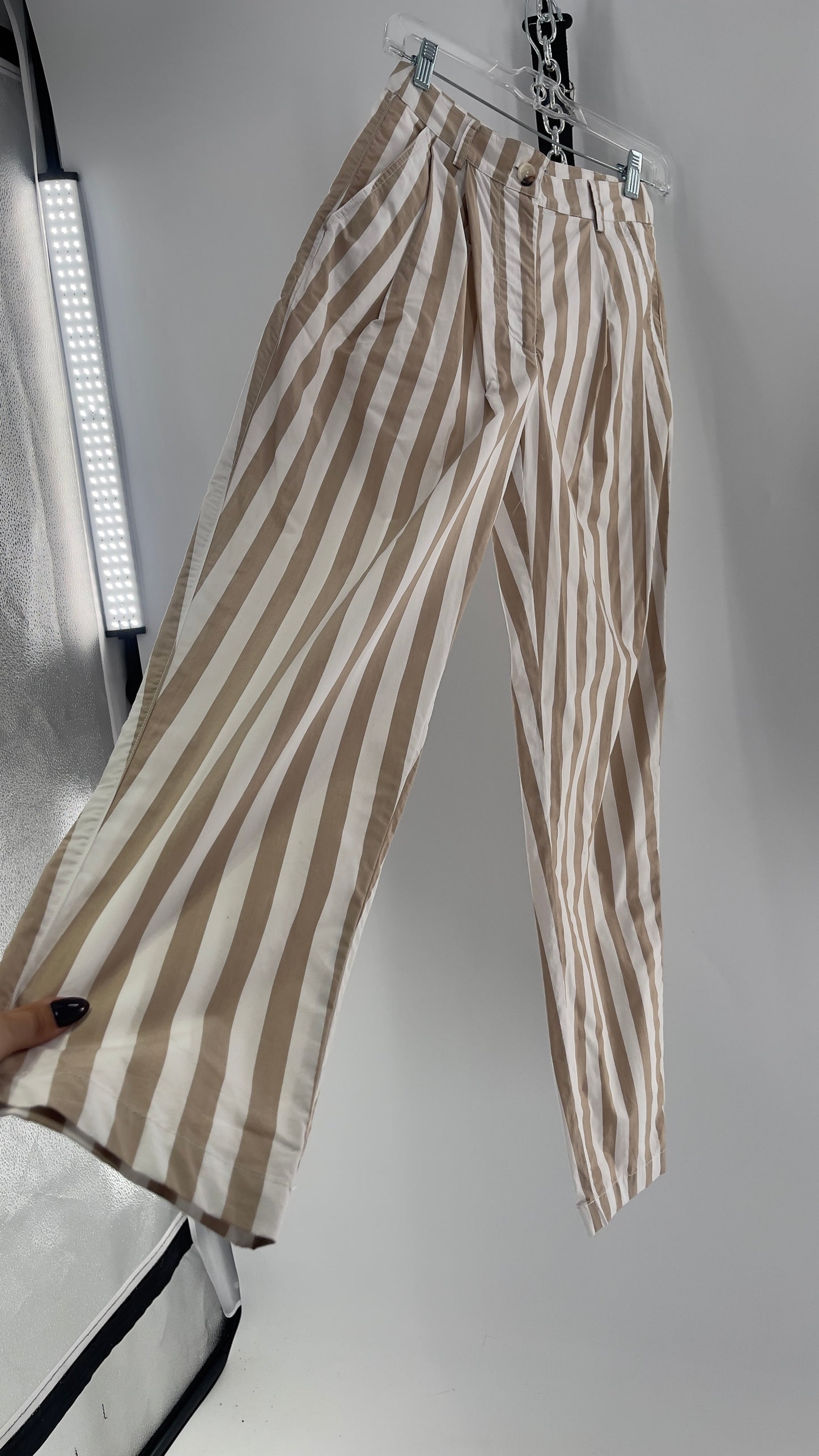 Urban Outfitters Tan/White Striped Trouser (0)