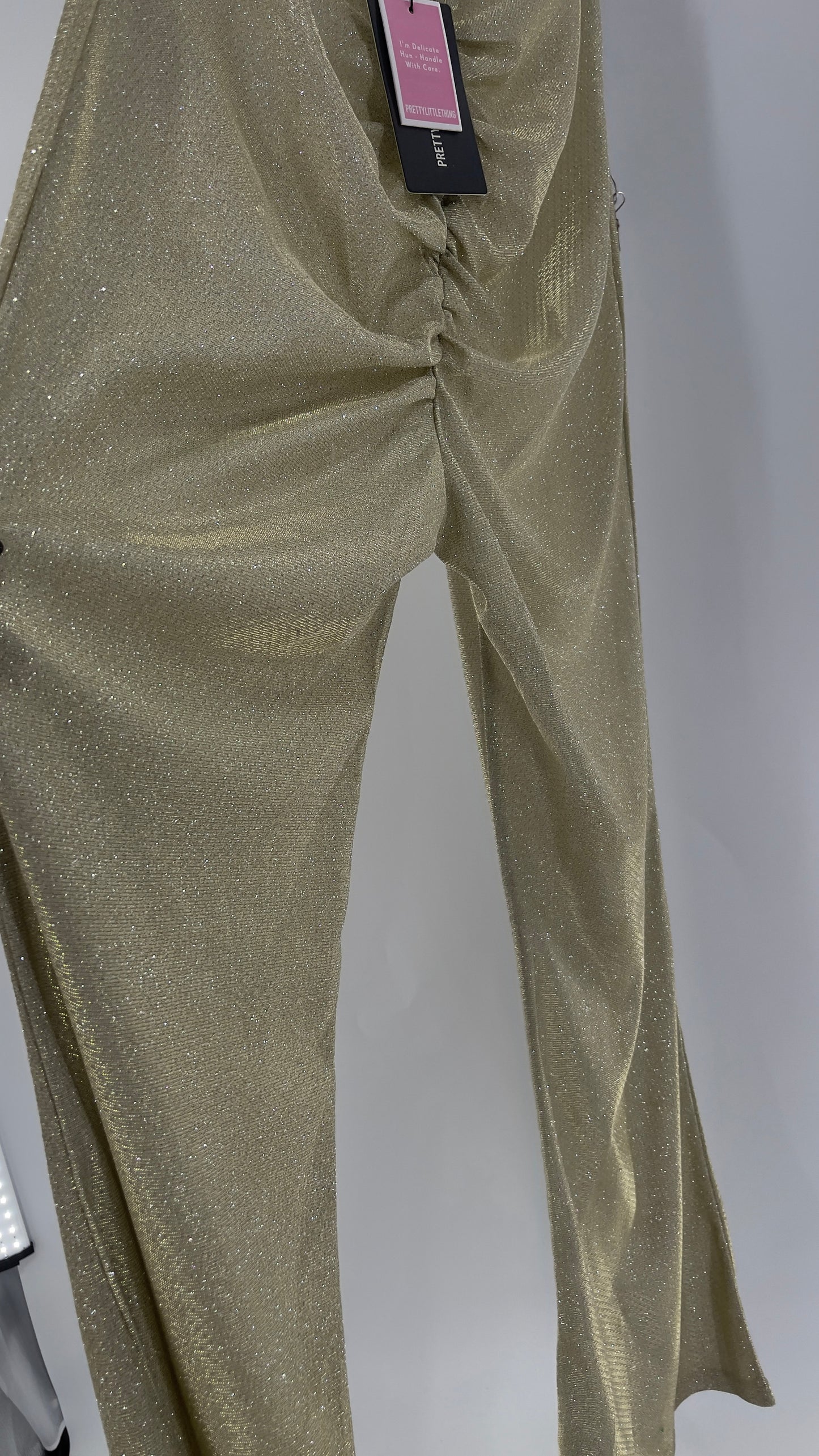 Pretty Little Thing Gold/Silver Glitter Jumpsuit (10)