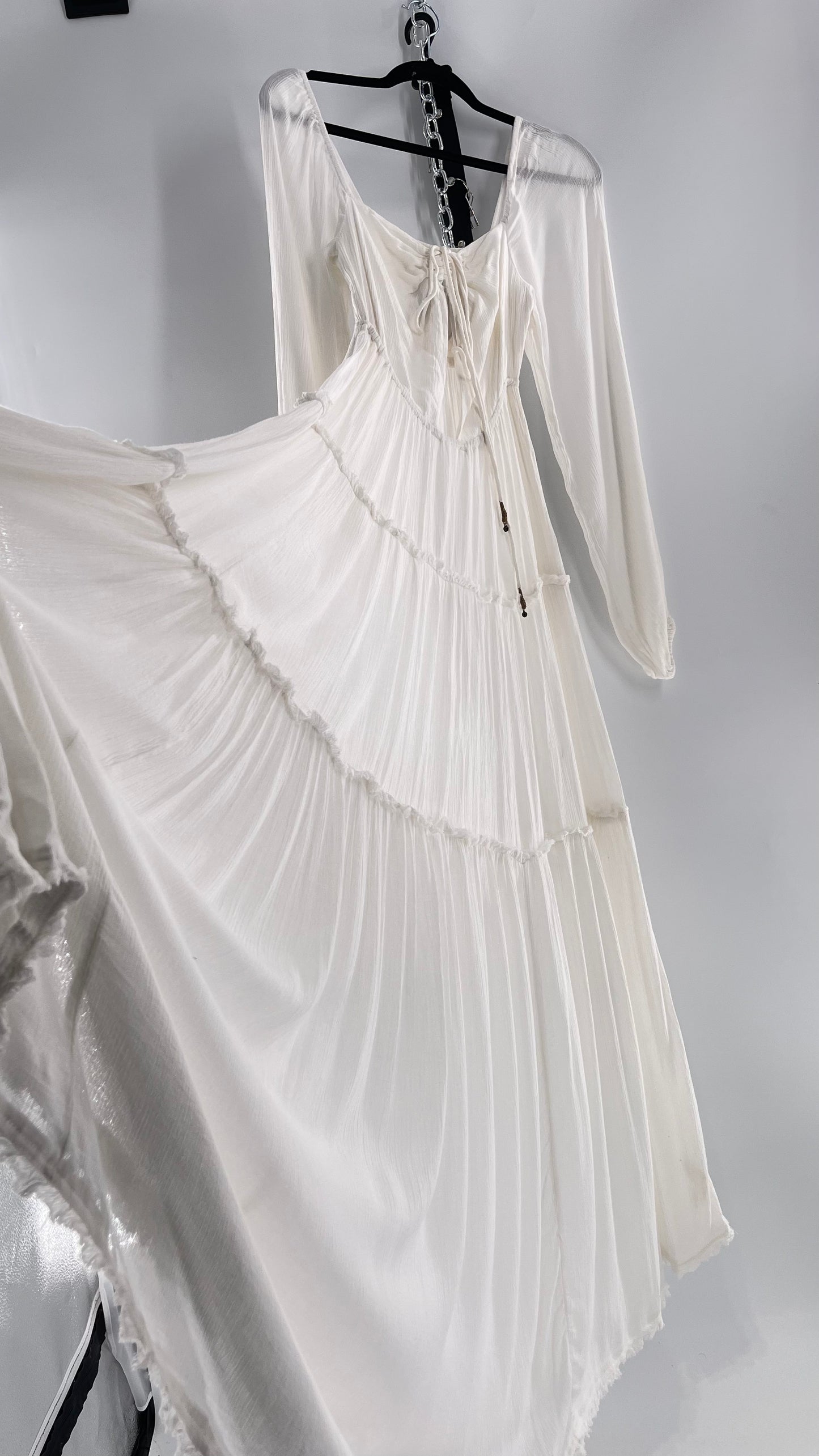 Free People Endless Summer After Dusk White Maxi (Small)