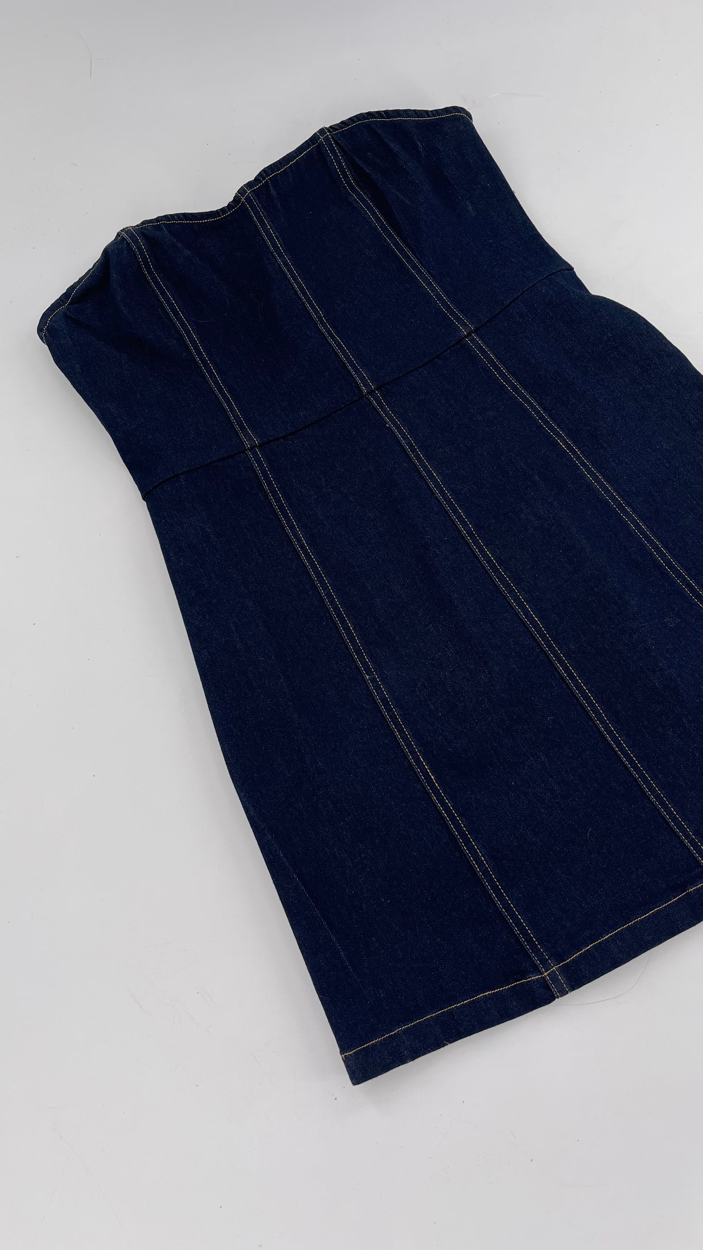 Urban Outfitters Dark Denim Tube Dress (Large)
