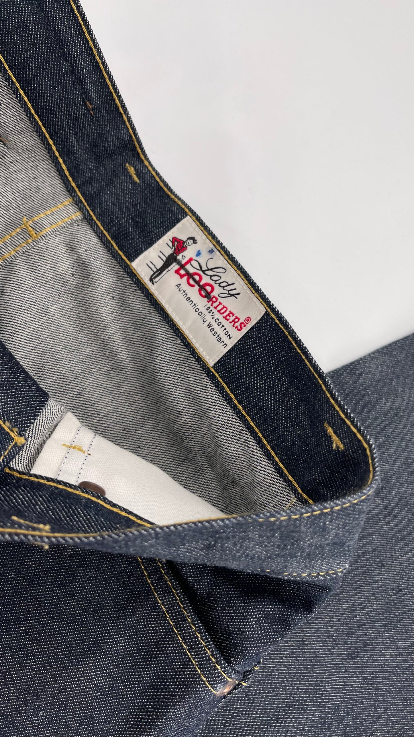 Deadstock Vintage Free People Lady Lee Riders Dark Wash Jeans (Size 28)