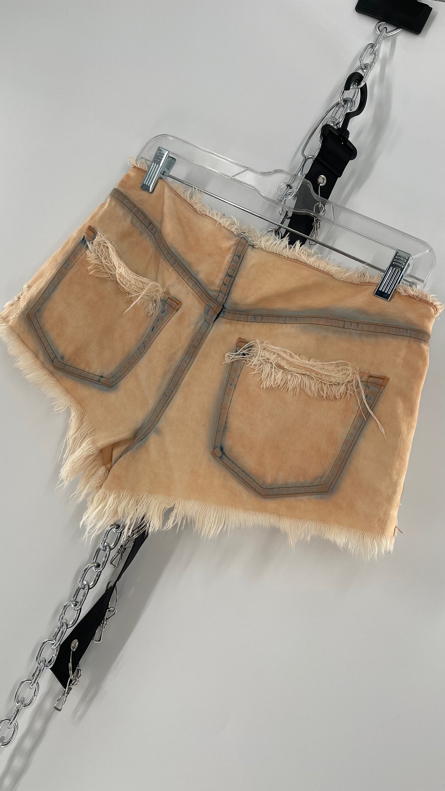 Free People Distressed Booty Shorts with Frayed Hem and Waistline (25)