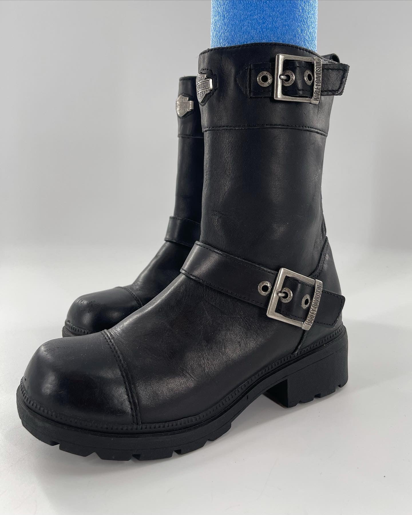 Vintage Harley Davidson Moto Boot (6.5)