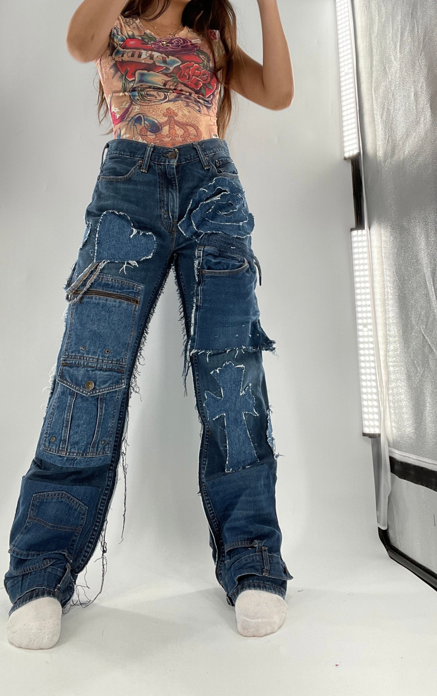 Custom - Handmade Denim Patchwork Reworked (32x32)