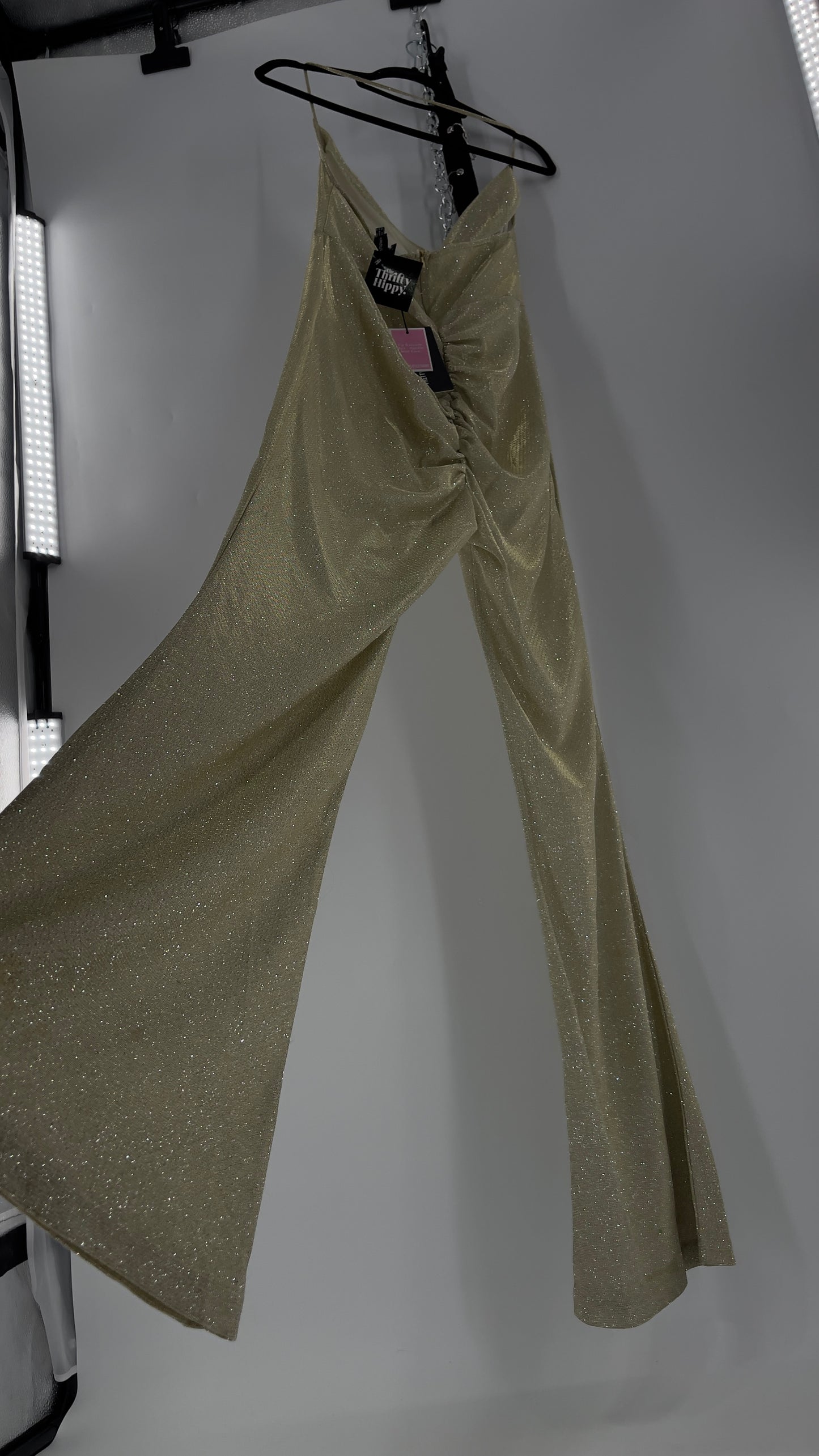 Pretty Little Thing Gold/Silver Glitter Jumpsuit (10)