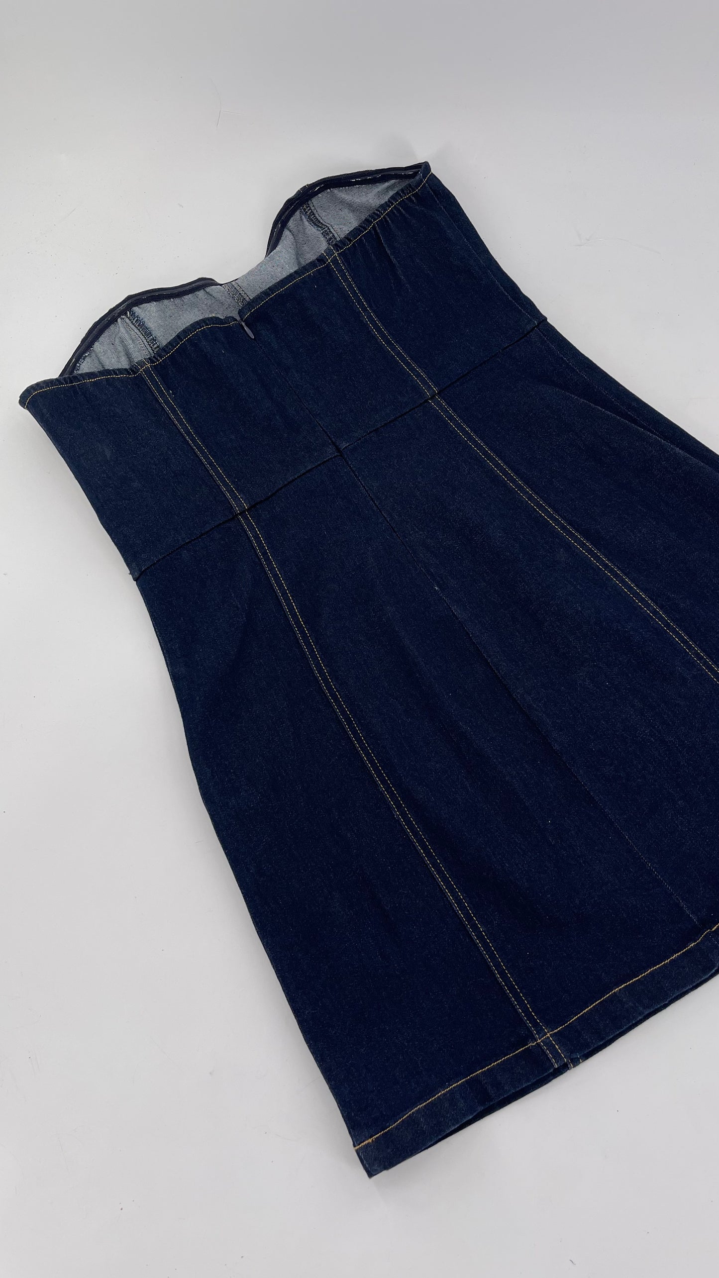 Urban Outfitters Dark Denim Tube Dress (Large)