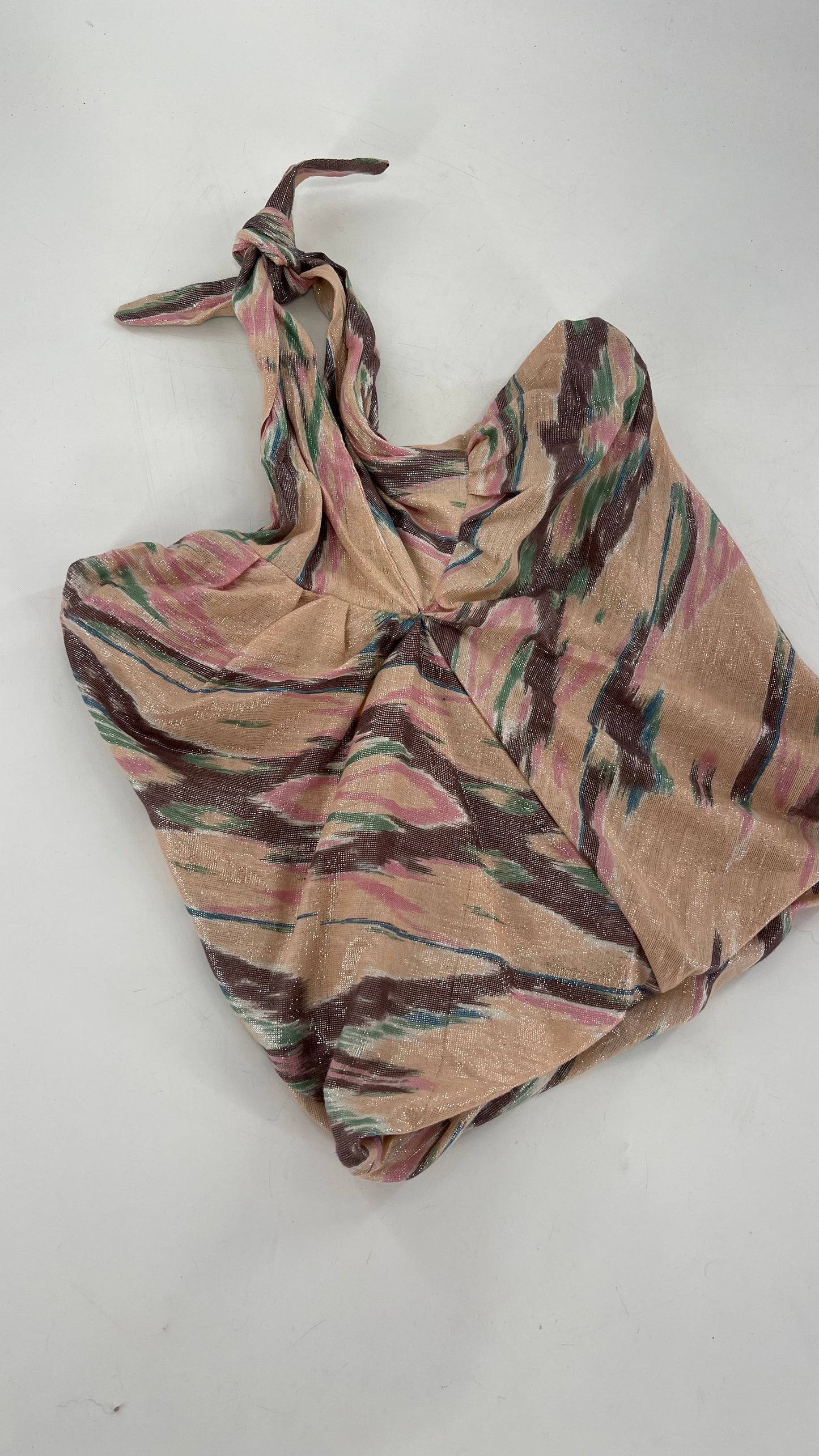 Free People Blush Pink Paint Strokes Halter (Small)