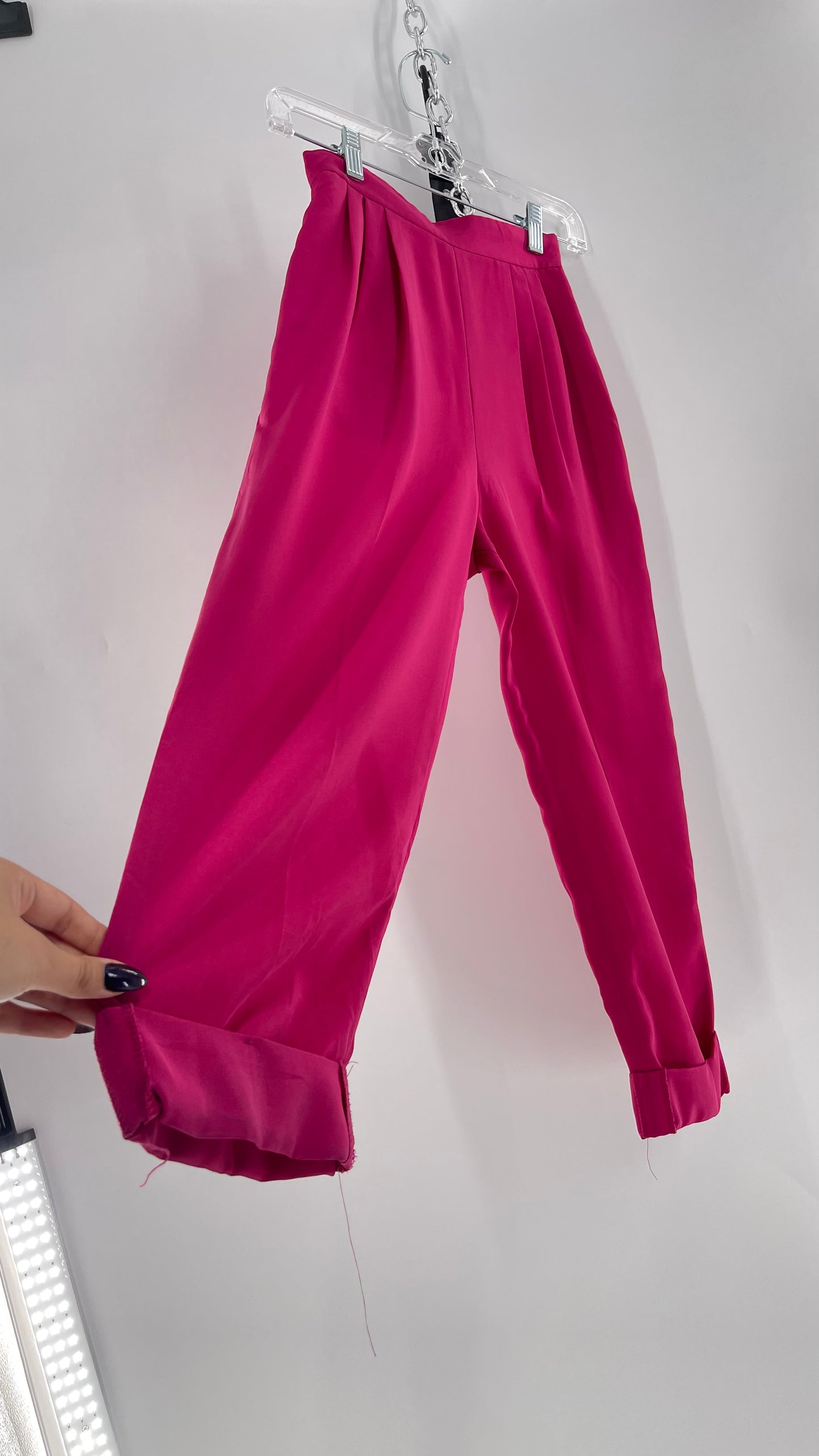 Vintage Fuchsia Silky Trouser (XS/0)