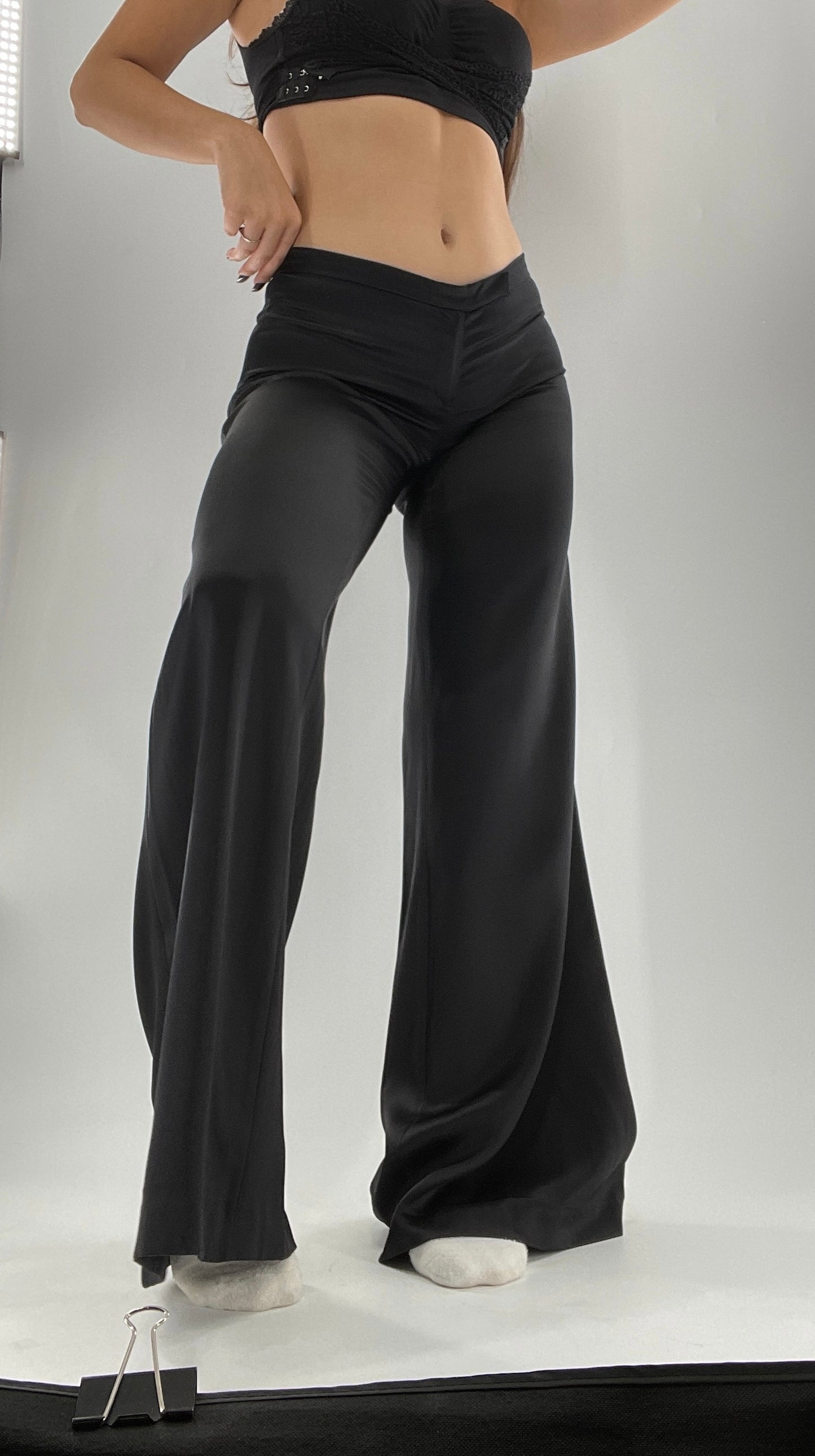 Vintage Vivienne Tam 100% Silk Low Rise Wide Legs (4)