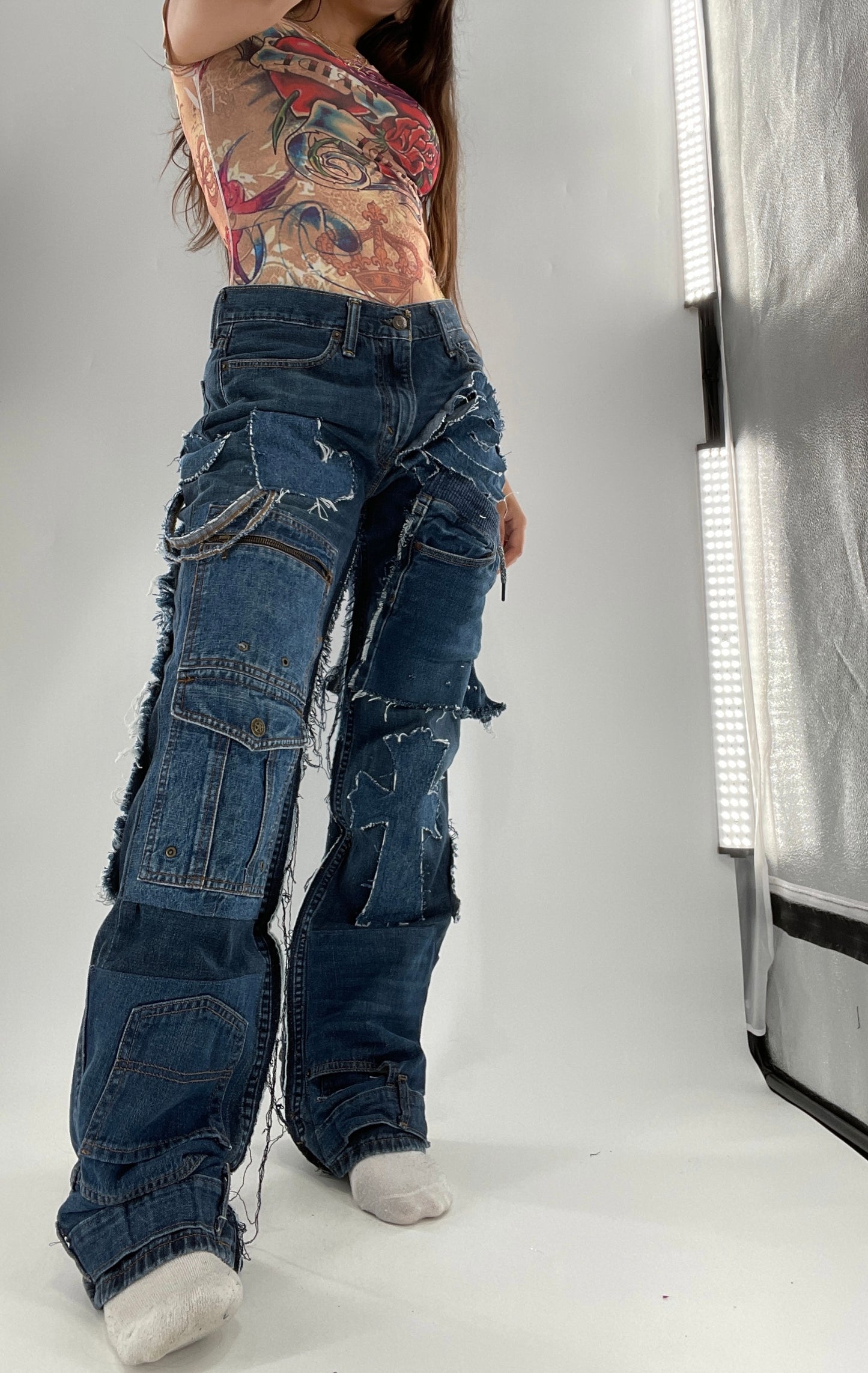 Custom - Handmade Denim Patchwork Reworked (32x32)