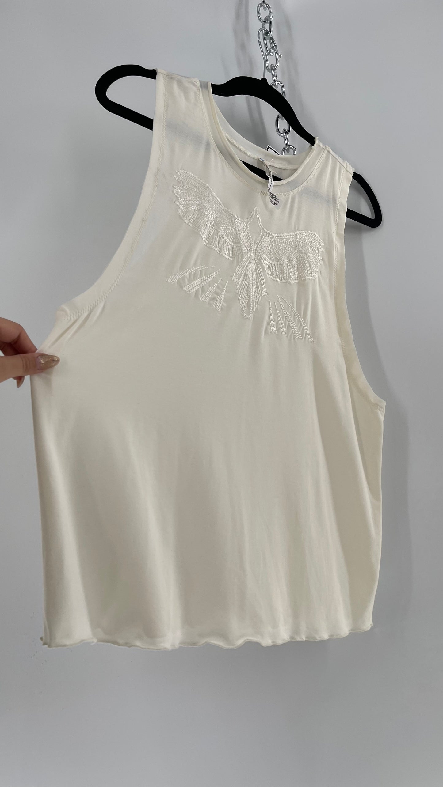 Free People Embroidered Pheonix Tank (Small)