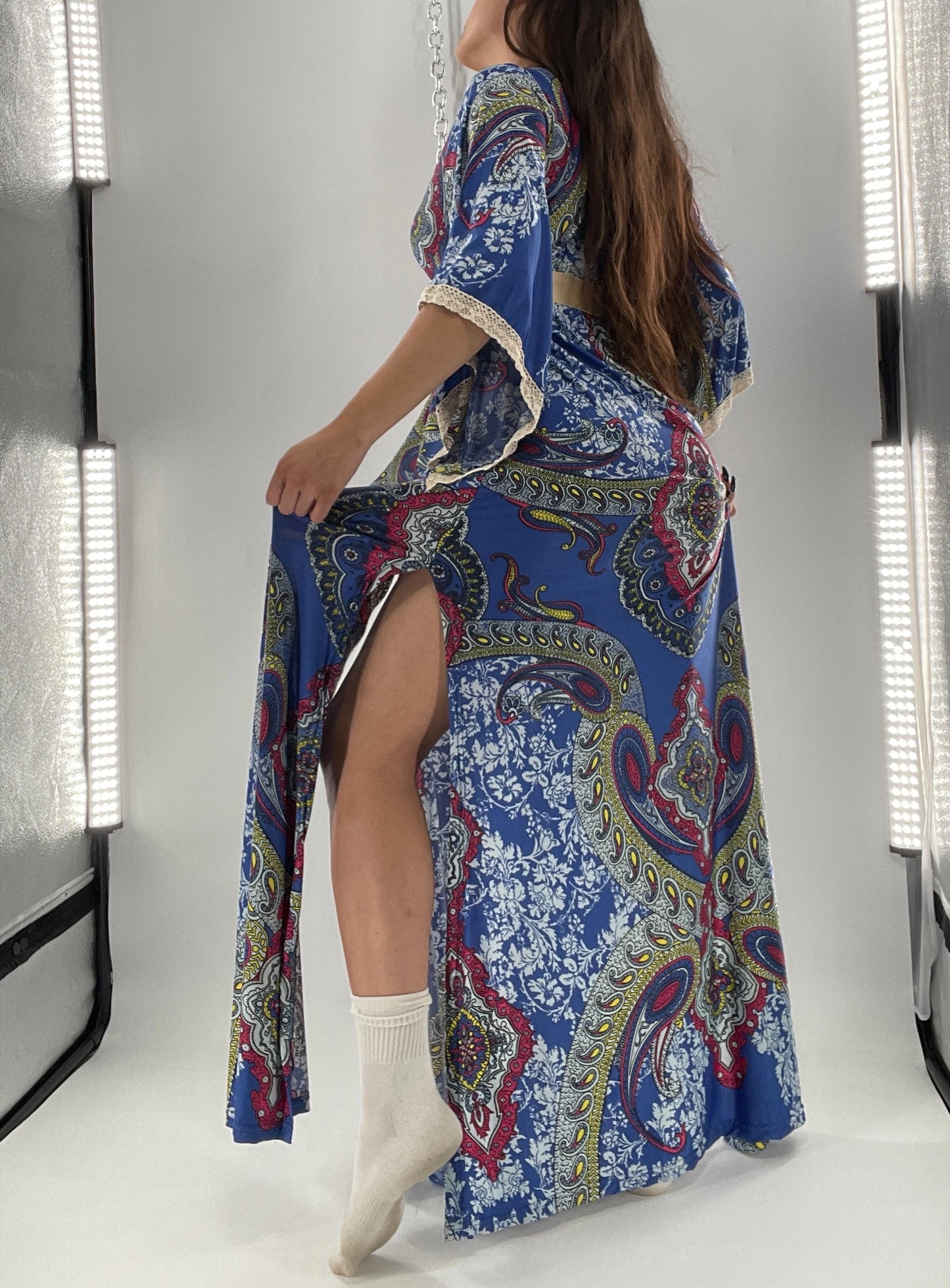 Vintage Handmade Benissimo 70s Maxi with Bell Sleeves