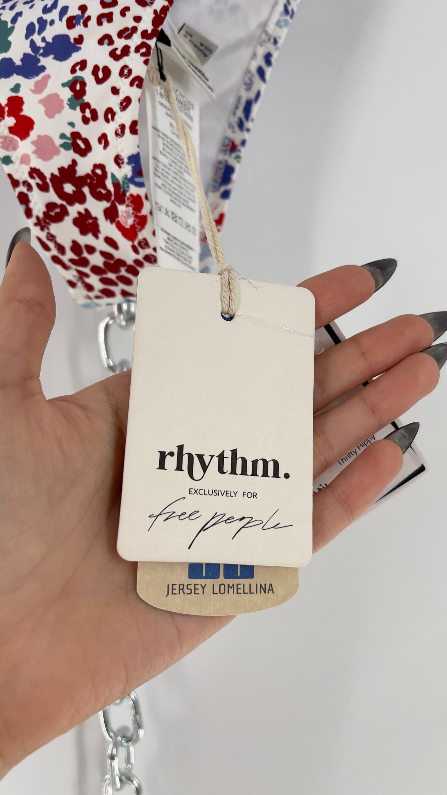 RHYTHM. White Mombasa Xanadu 82% Recycled Bikini Bottom (S)