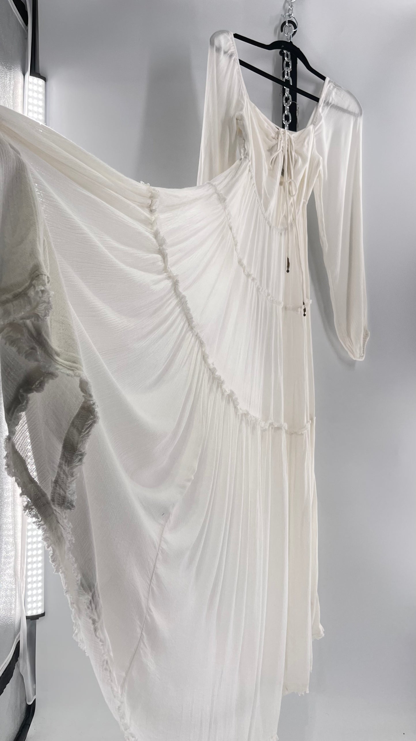 Free People Endless Summer After Dusk White Maxi (Small)