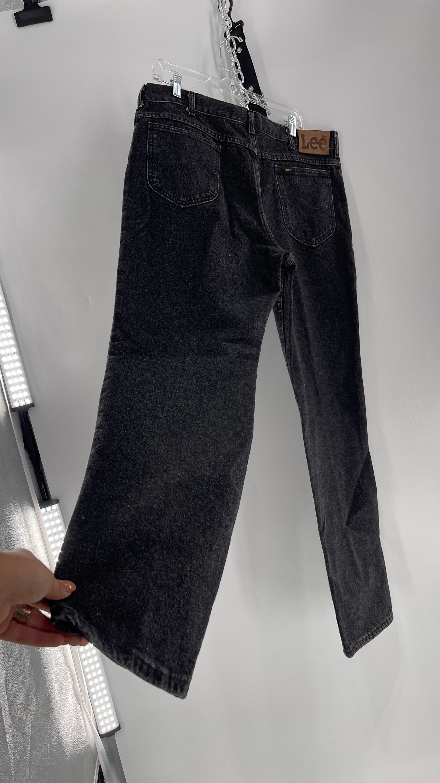 Vintage Lee Black Acid Washed Denim (38x32)
