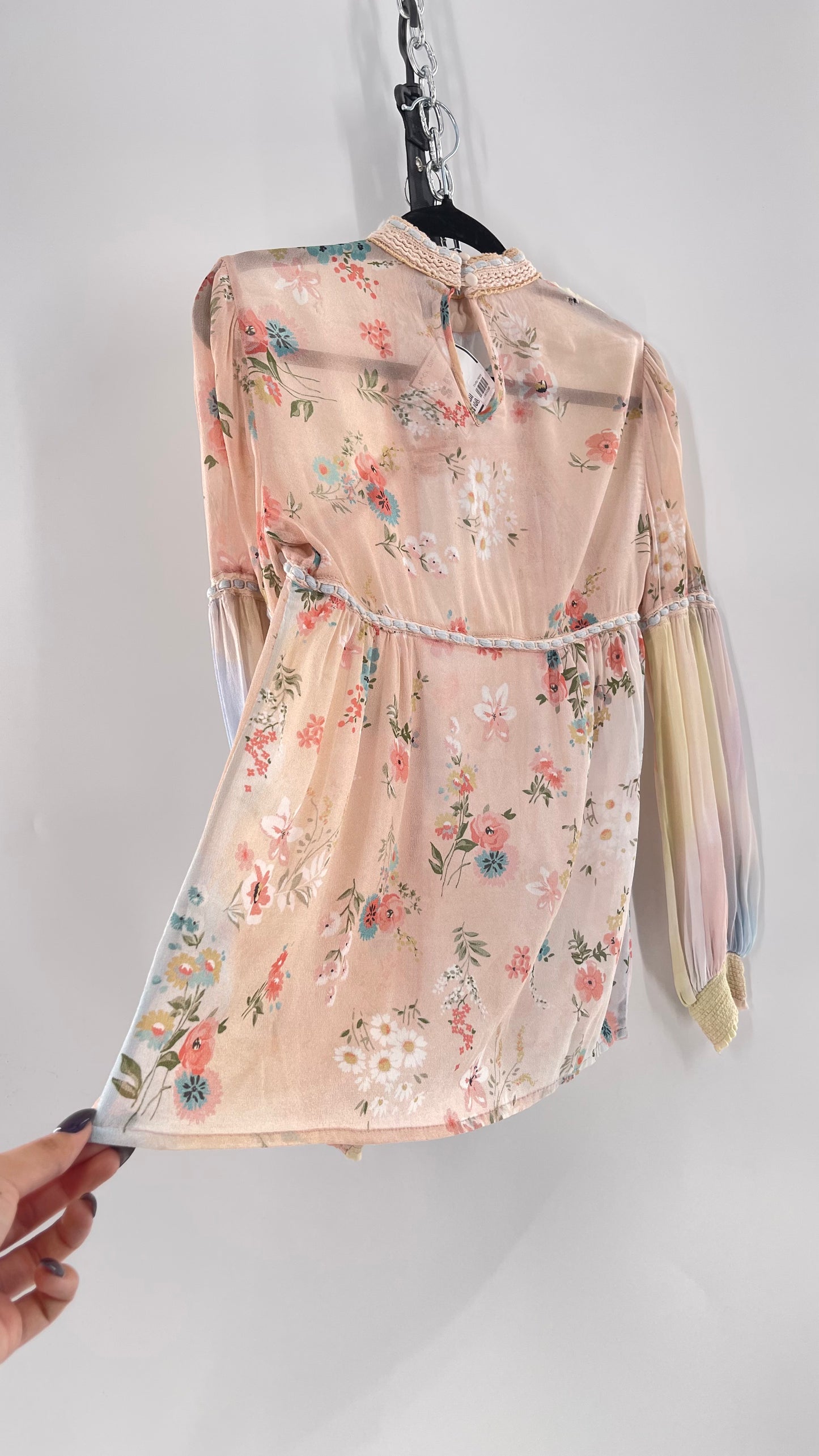 Bl^nk London Anthropologie Pastel Patchwork Blouse (Small)