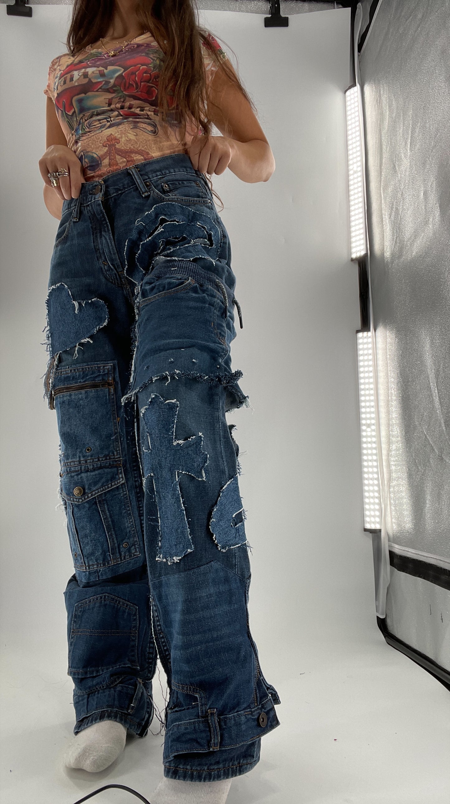 Custom - Handmade Denim Patchwork Reworked (32x32)