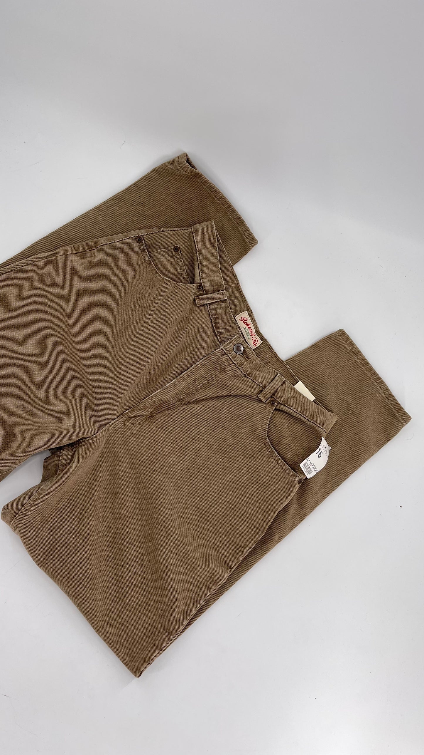 Saint Johns Bay Deadstock Vintage Jeans Brown (Size 16)