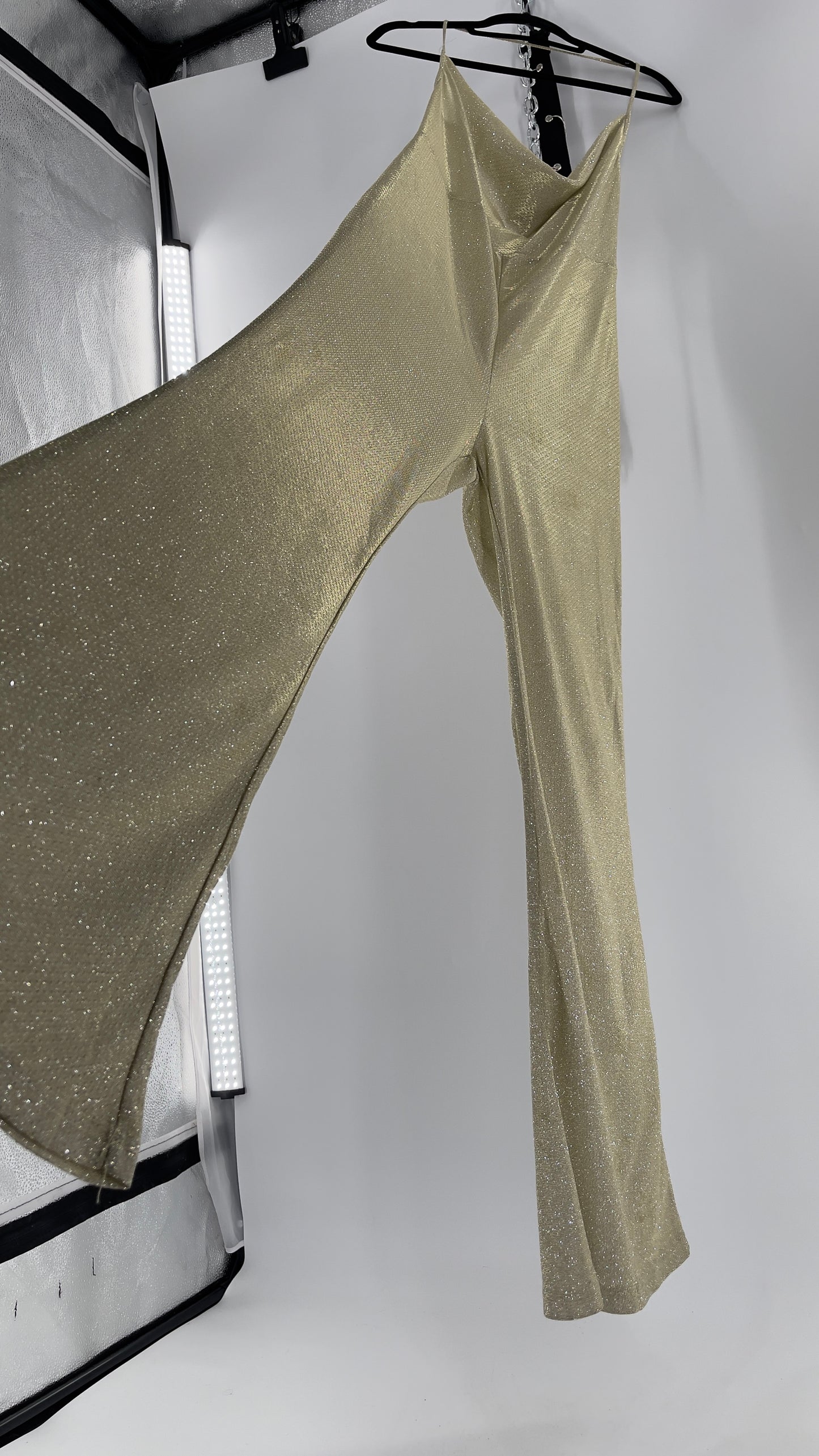 Pretty Little Thing Gold/Silver Glitter Jumpsuit (10)