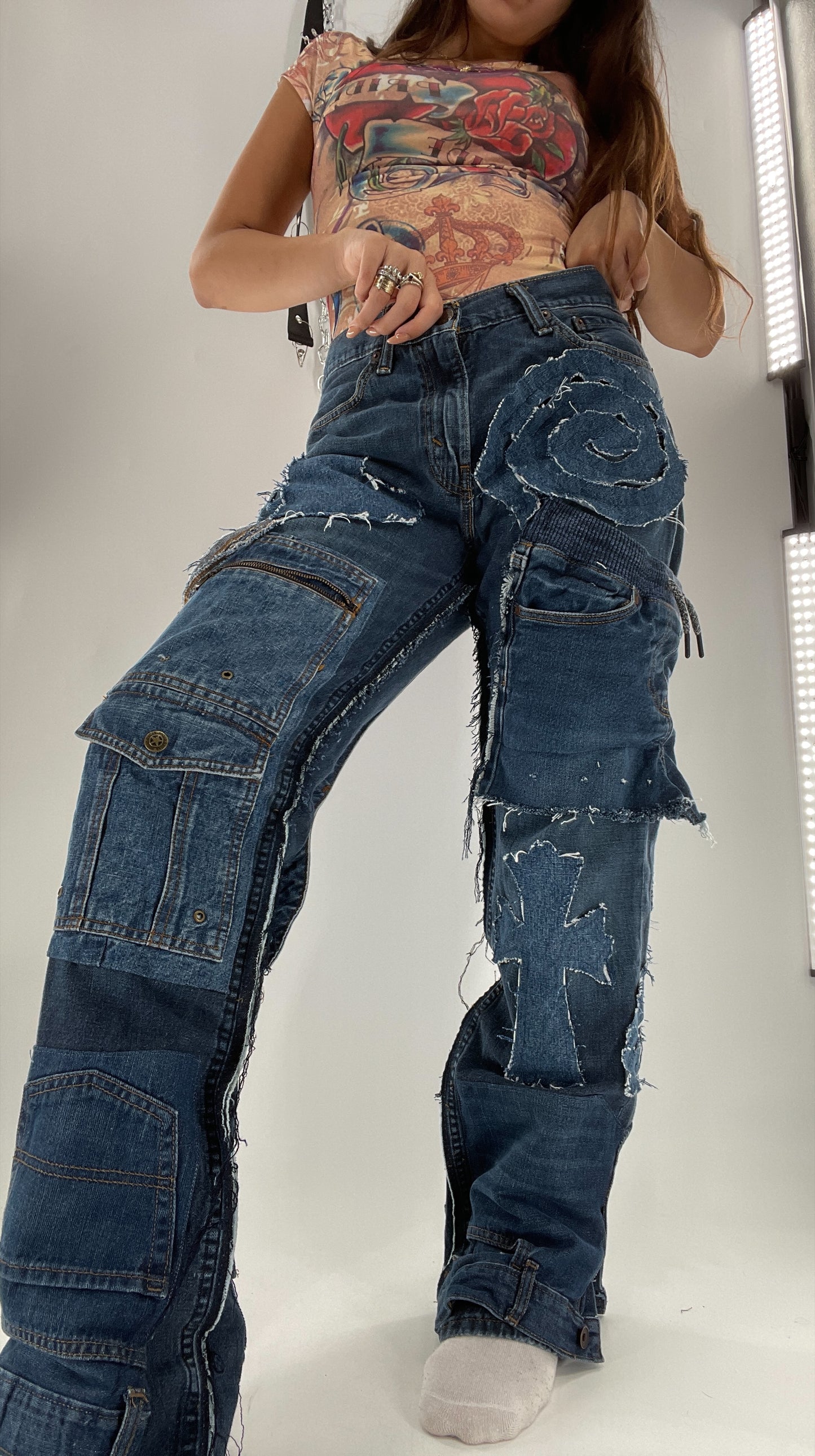 Custom - Handmade Denim Patchwork Reworked (32x32)