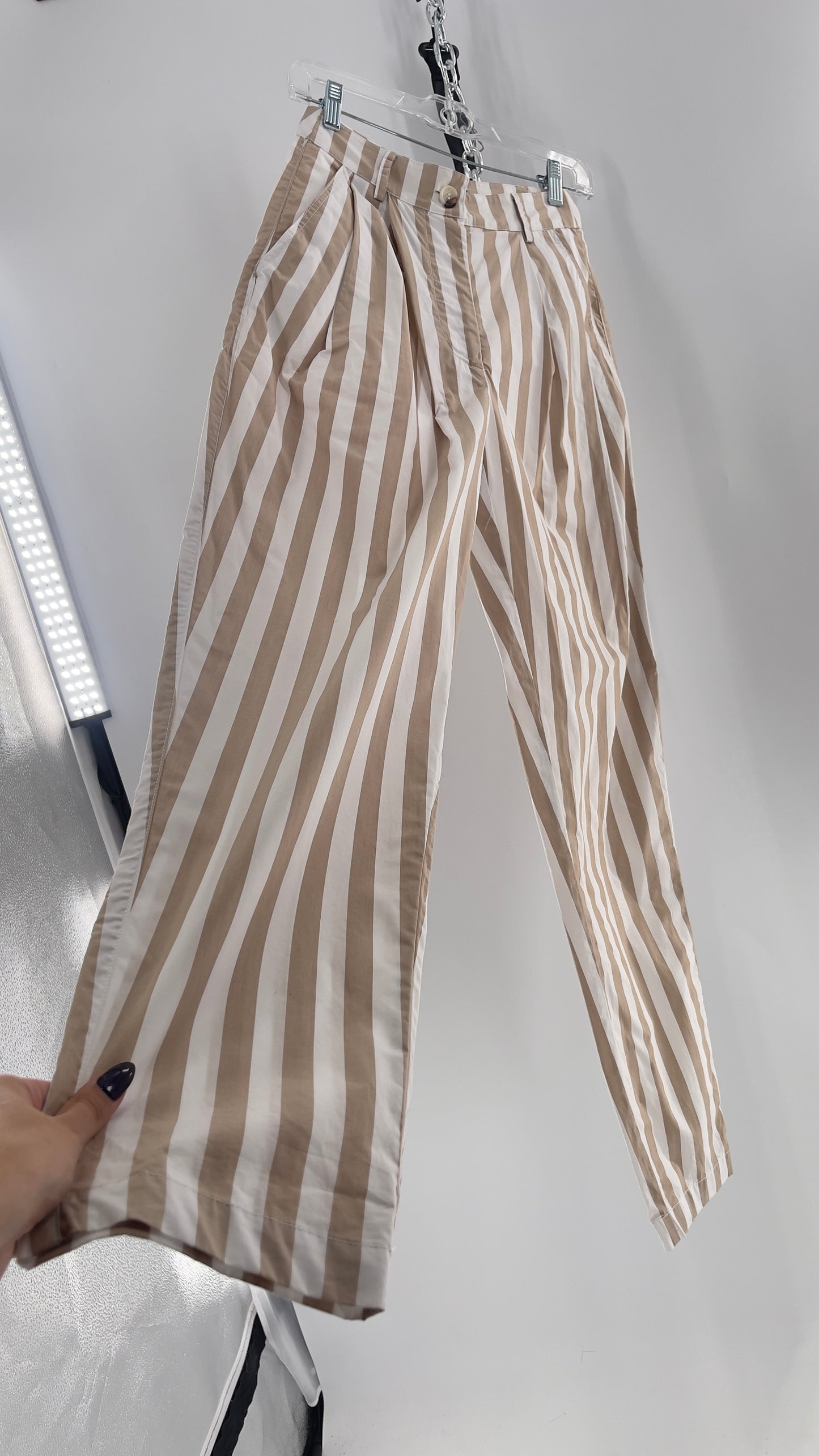 Urban Outfitters Tan/White Striped Trouser (0)