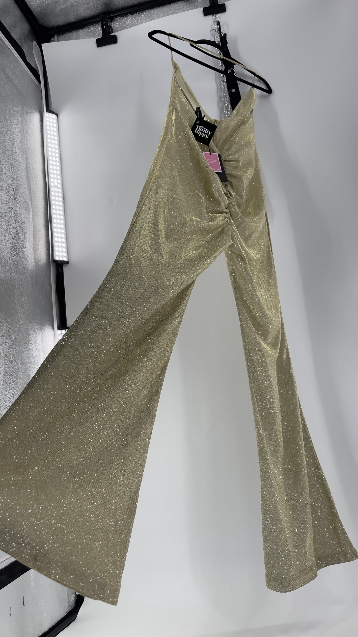 Pretty Little Thing Gold/Silver Glitter Jumpsuit (10)