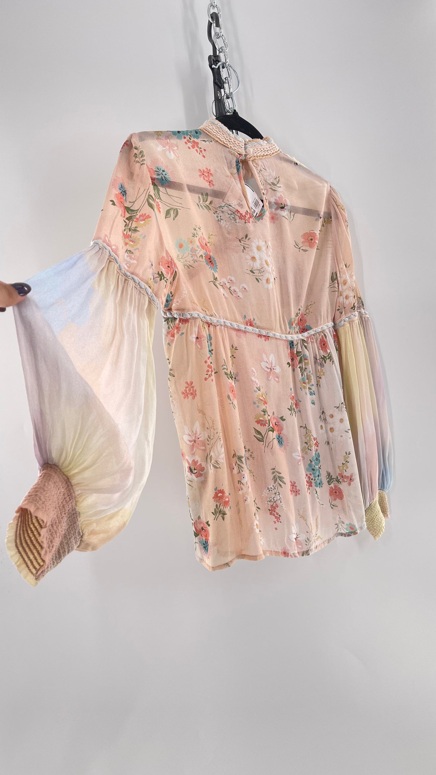 Bl^nk London Anthropologie Pastel Patchwork Blouse (Small)